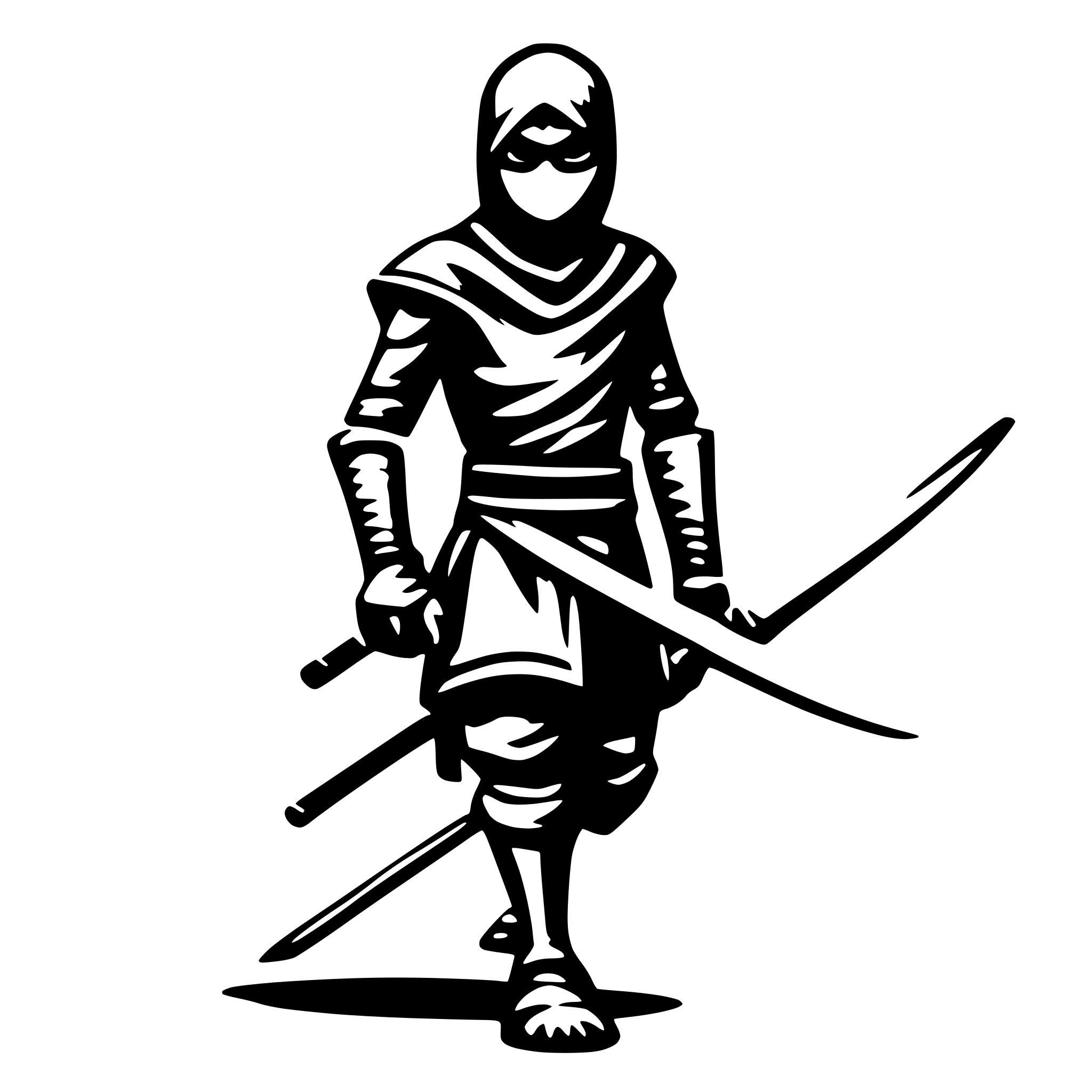 AI-generated SVG of a ninja
