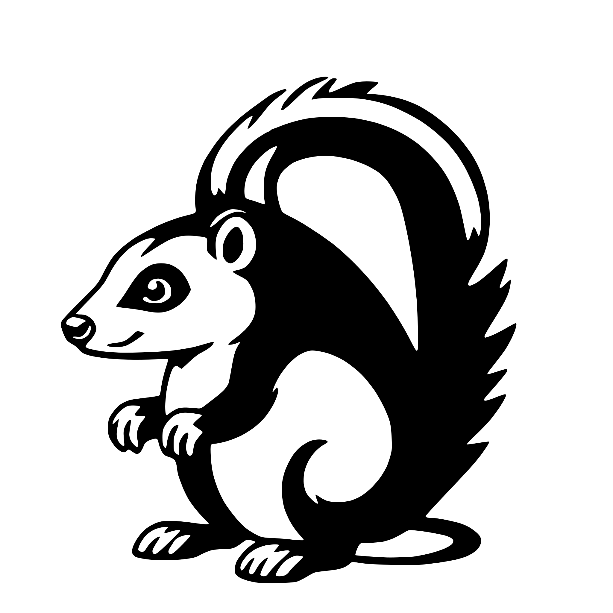 AI-generated SVG of 'skunk'