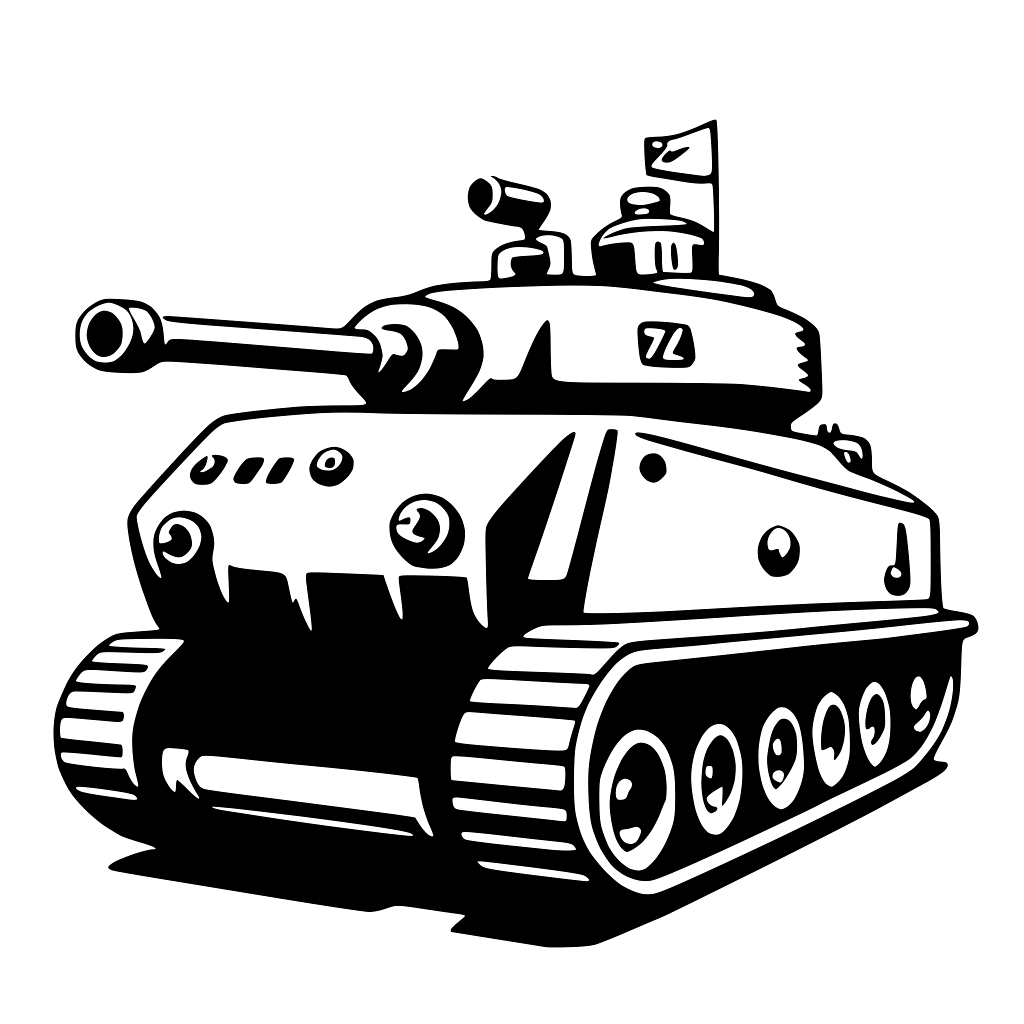 AI-generated SVG of a tank