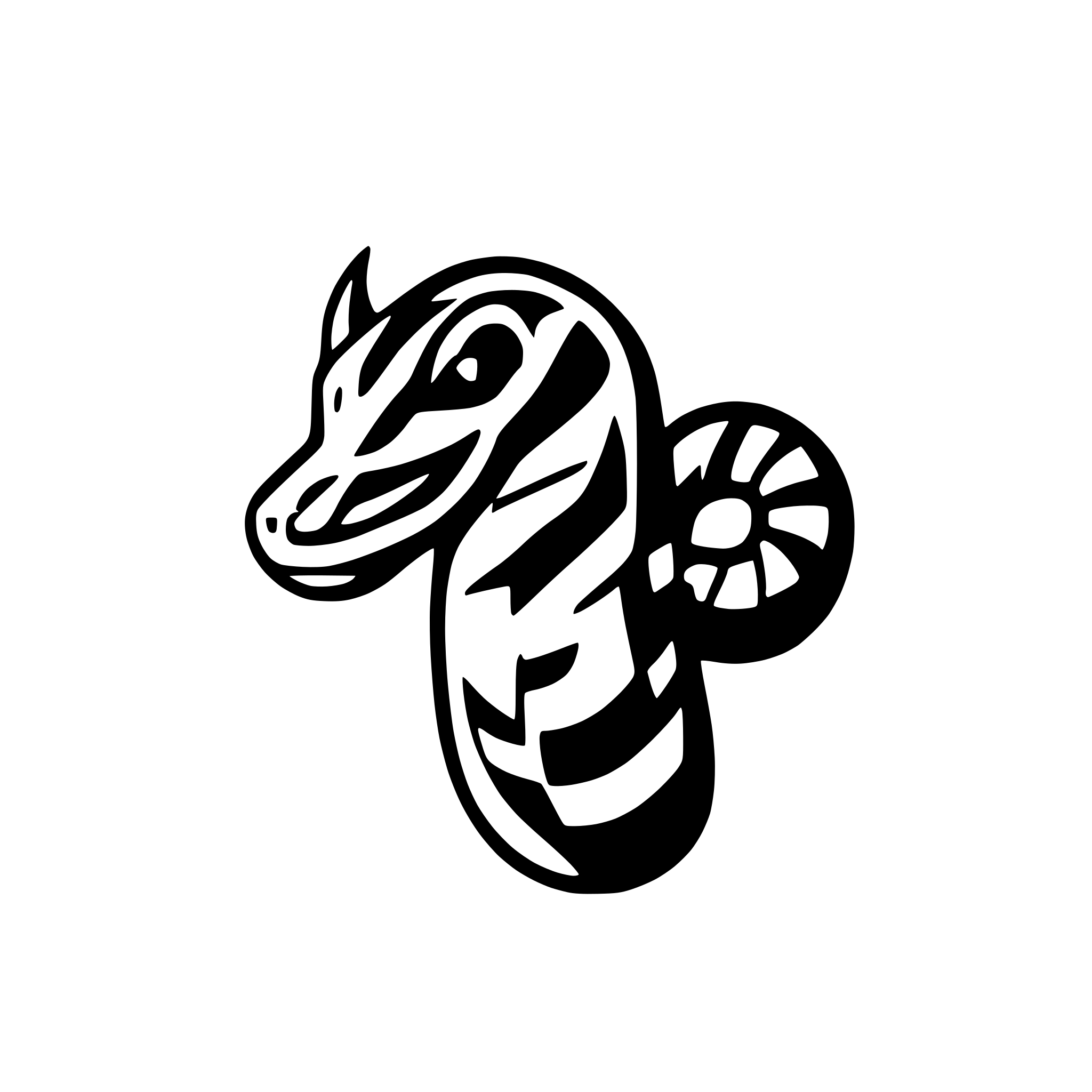 AI-generated SVG of a snake
