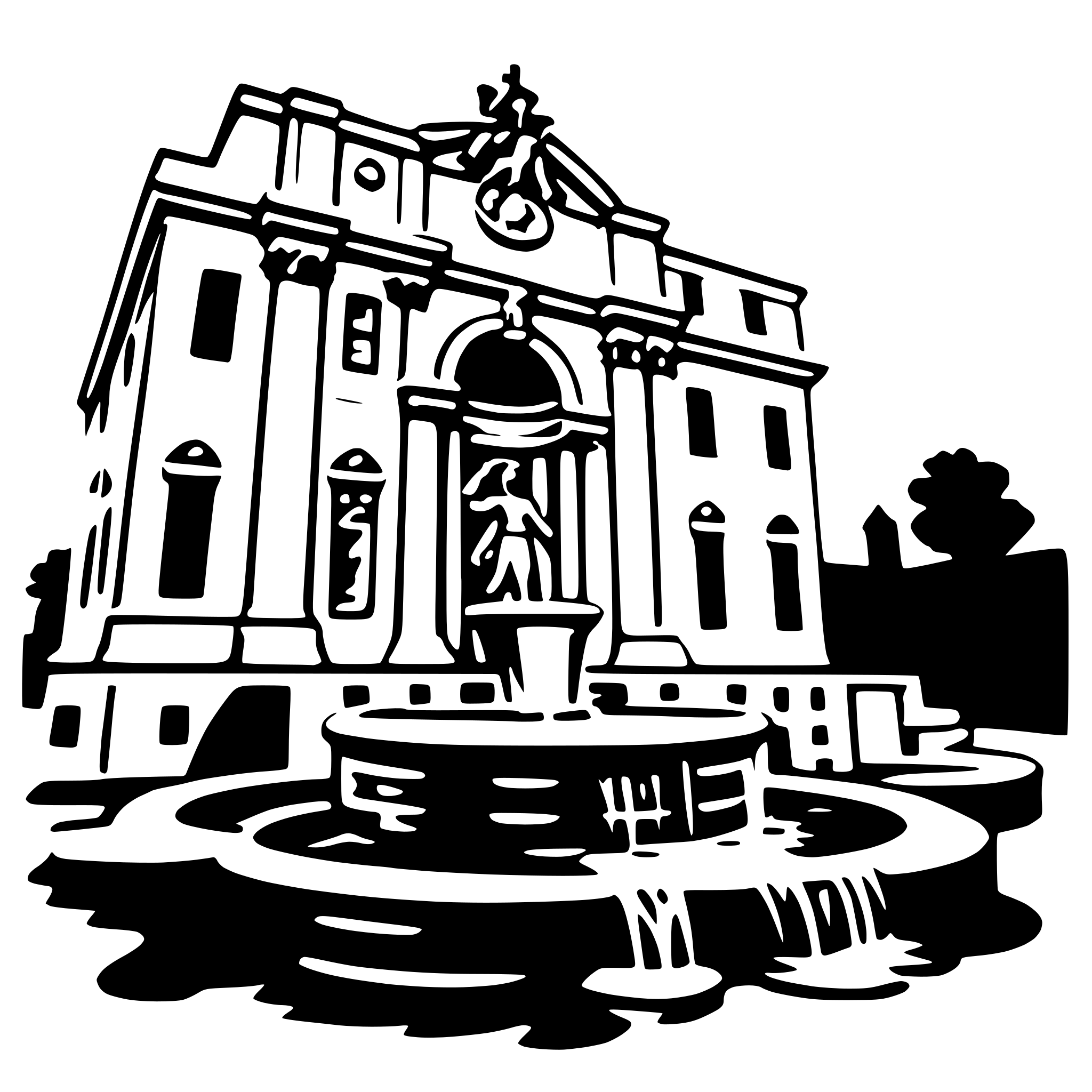 AI-generated SVG of 'trevi fountain'