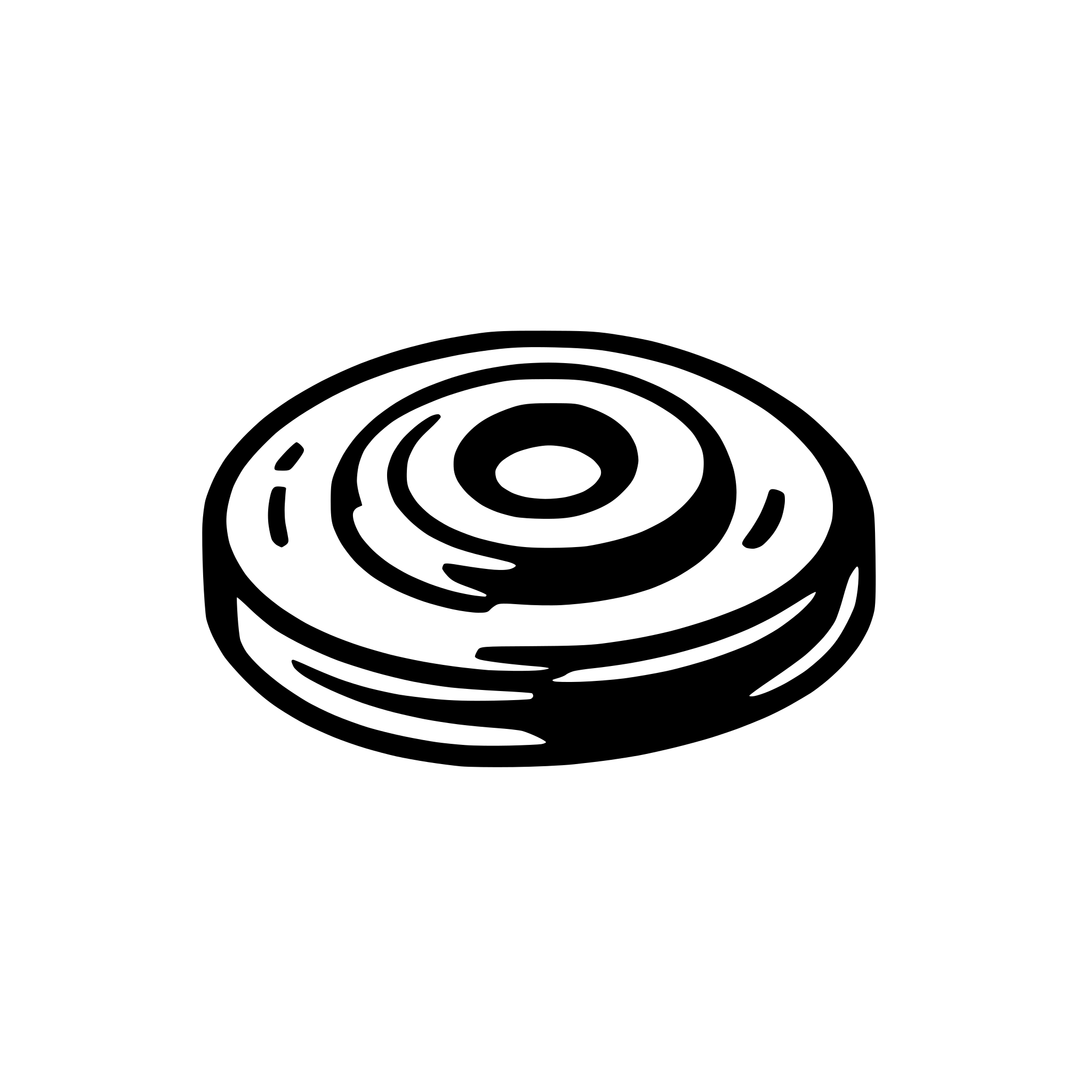 AI-generated SVG of a Icon that represents a frisbee and some aspect of data generation or recording in it