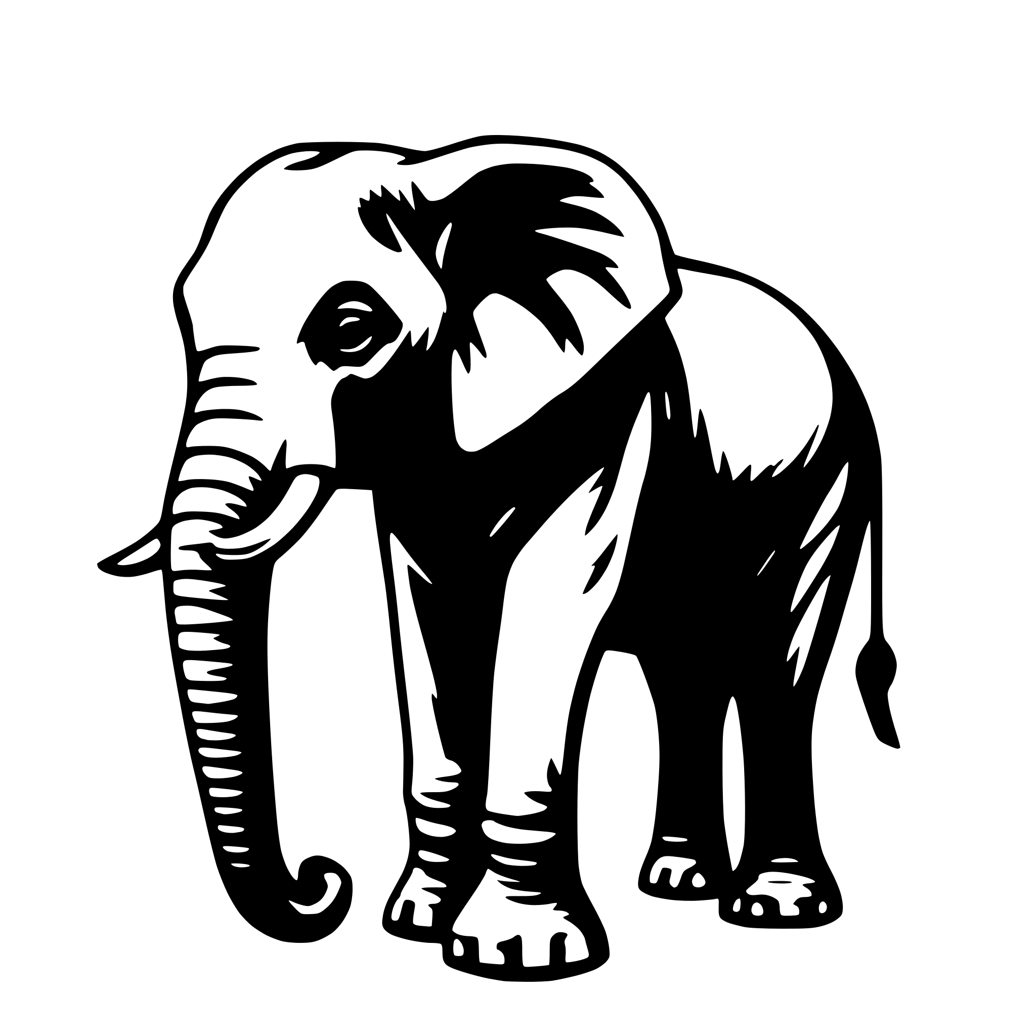 AI-generated SVG of a elephant