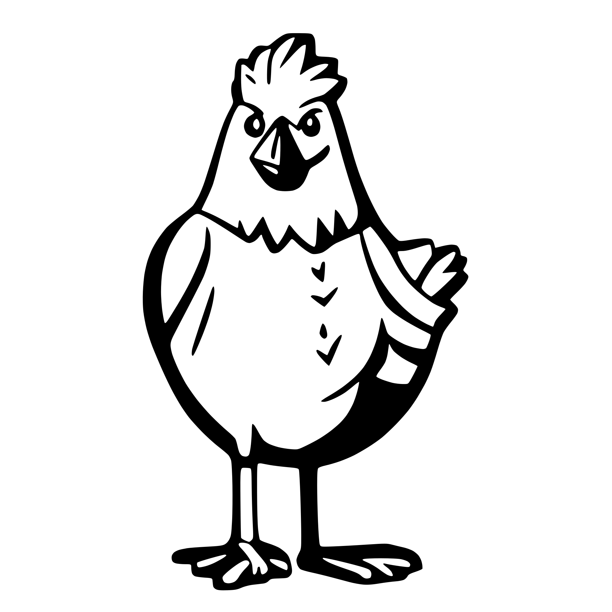 AI-generated SVG of a modern style chicken