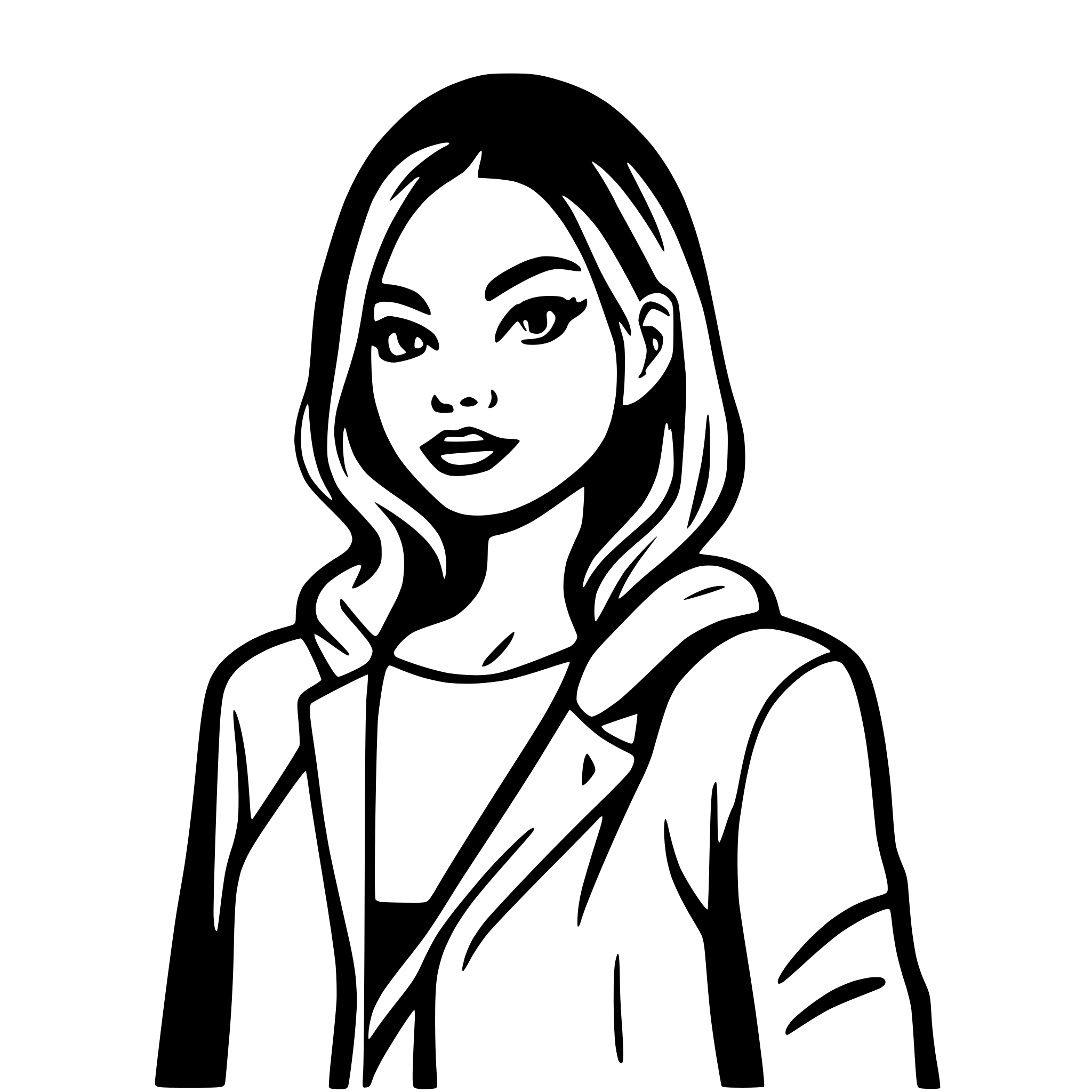 AI-generated SVG of 'Cool girl'