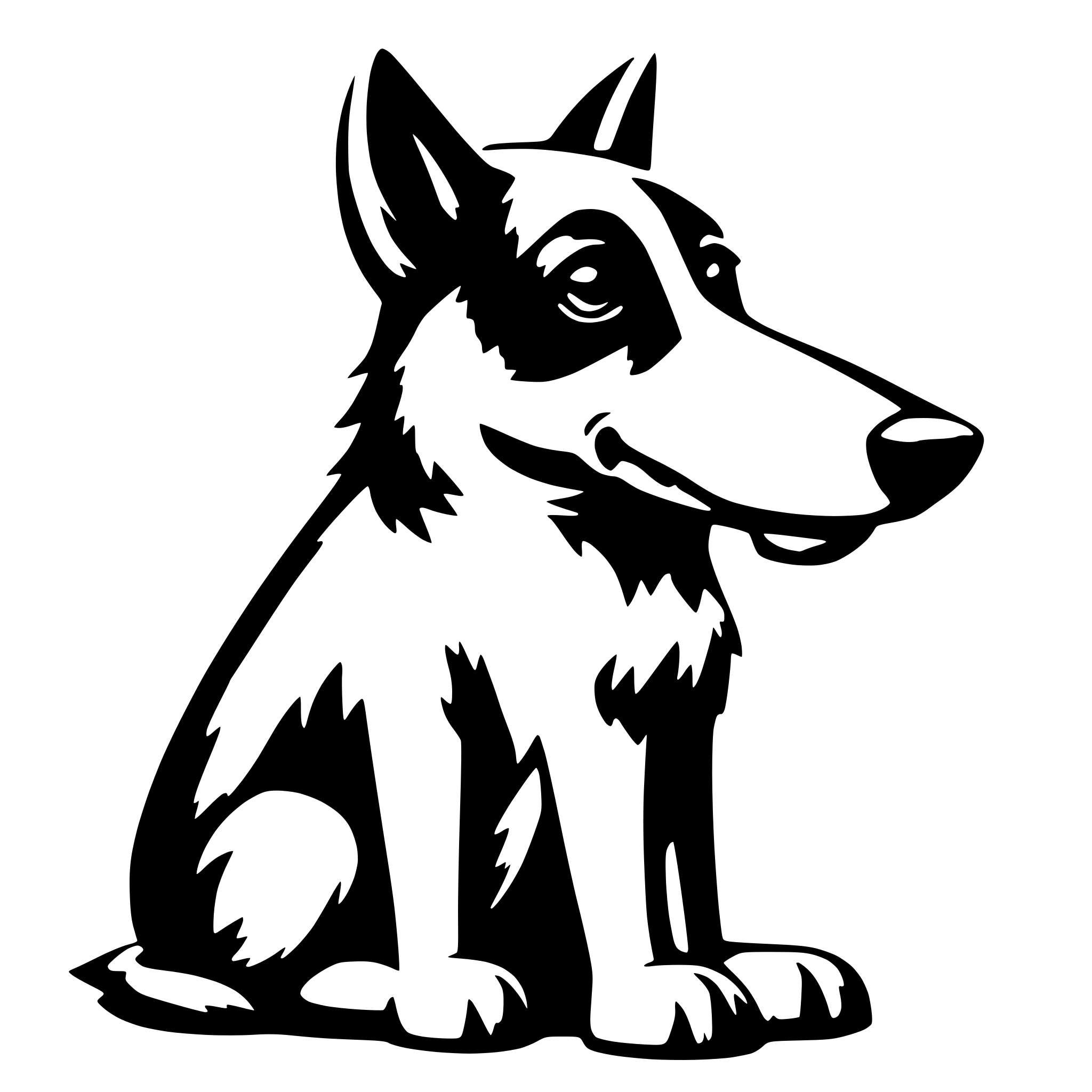 AI-generated SVG of 'a funky dog'