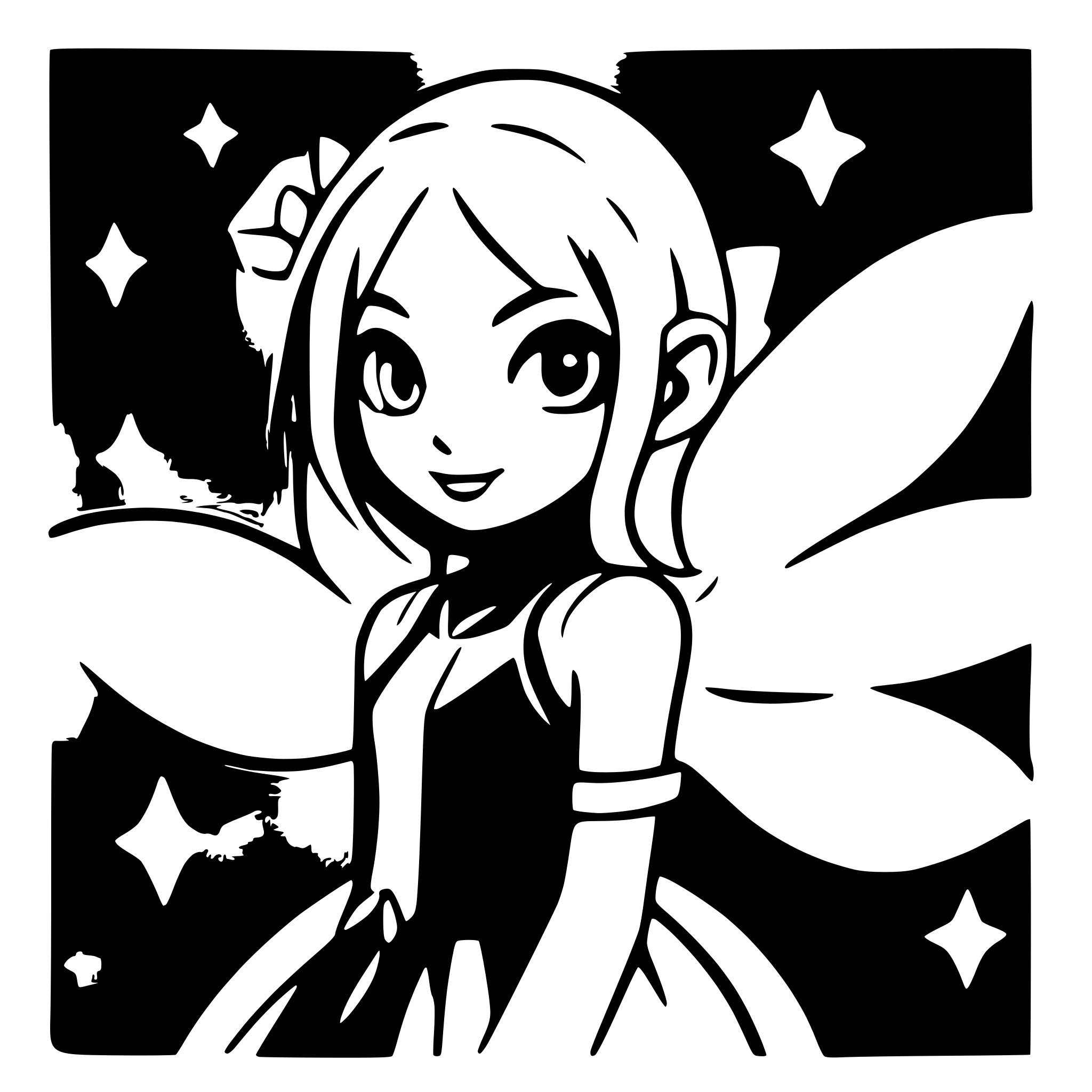 AI-generated SVG of a fairy in temtem artstyle