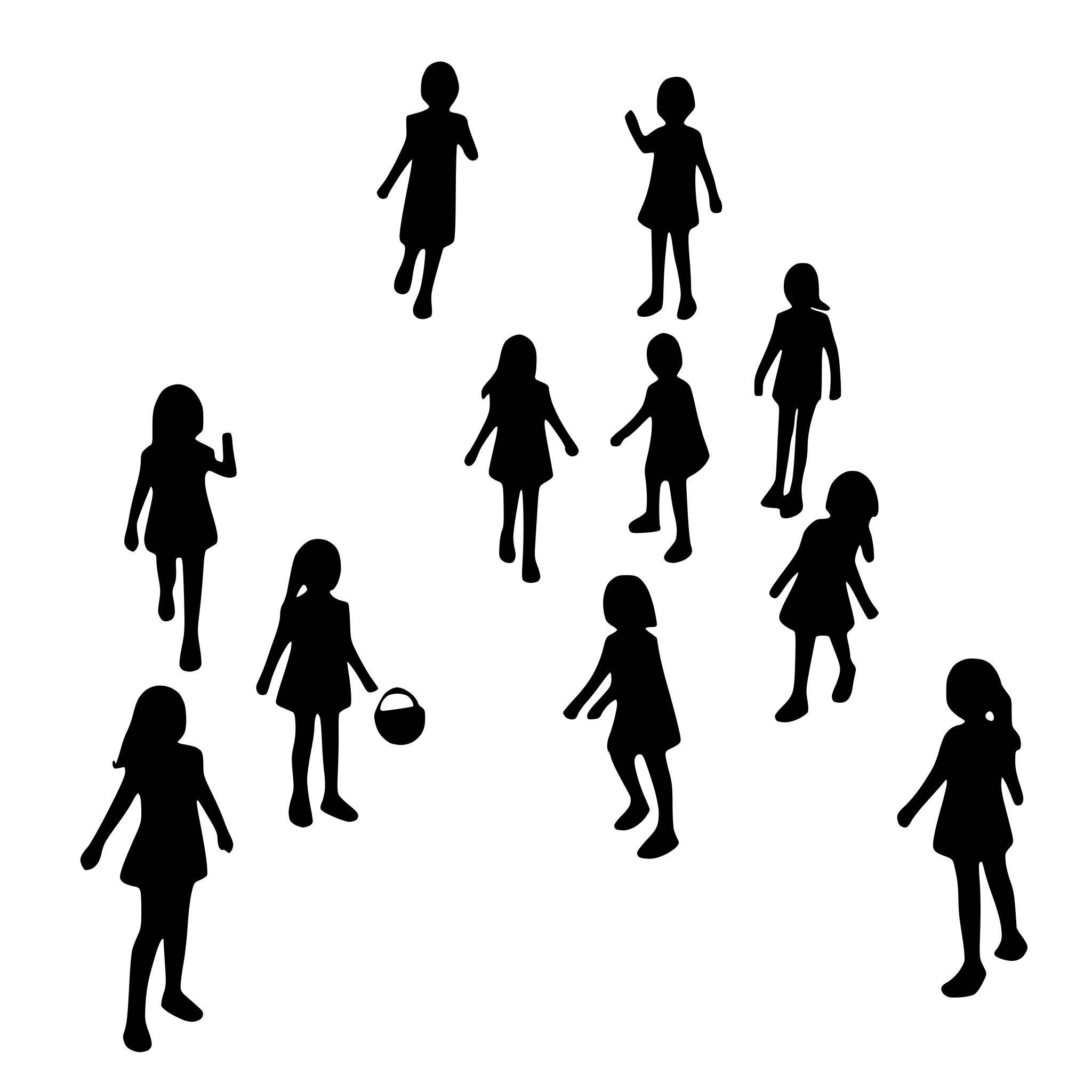 AI-generated SVG of a 10 children playing on a playground