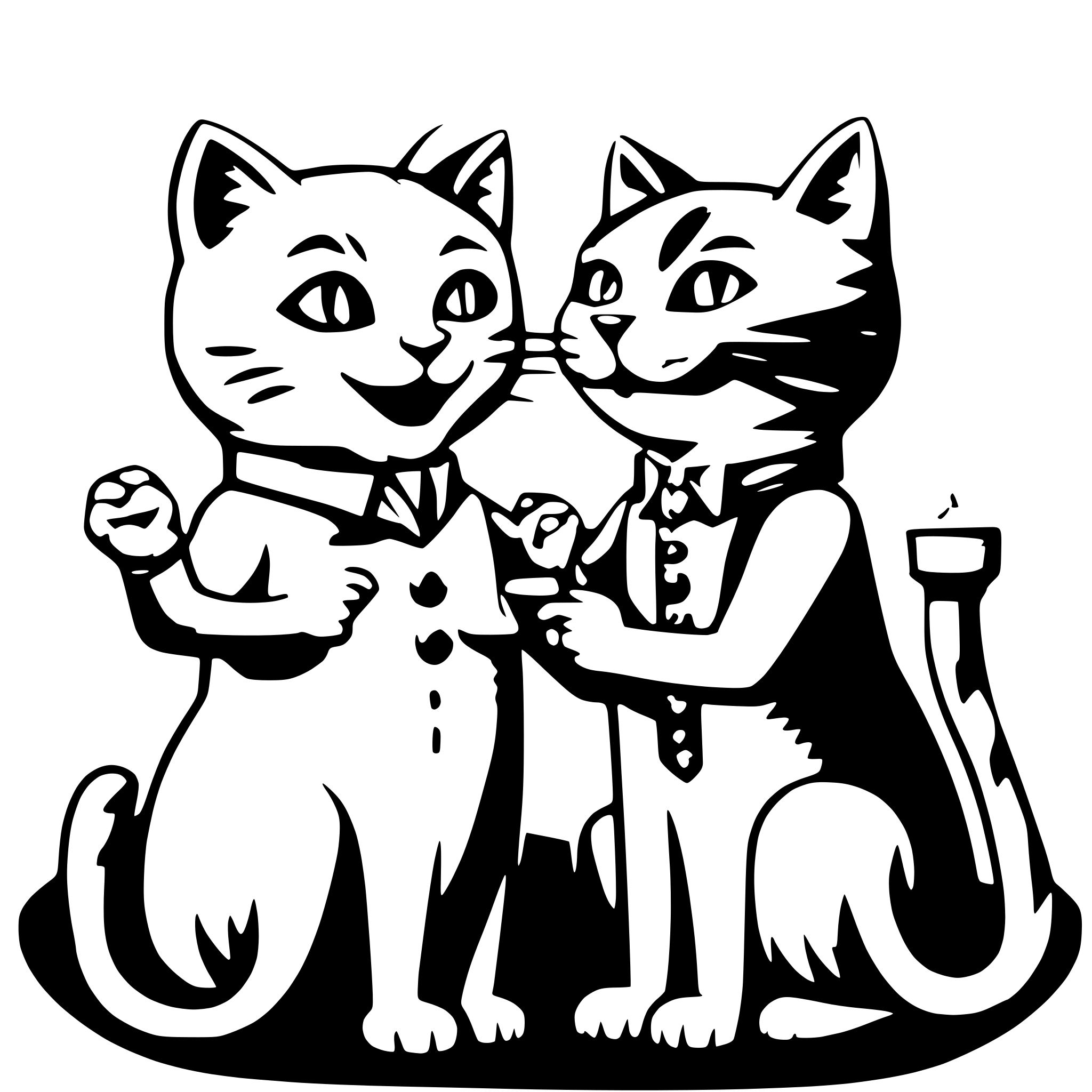 AI-generated SVG of a Cats performing opera