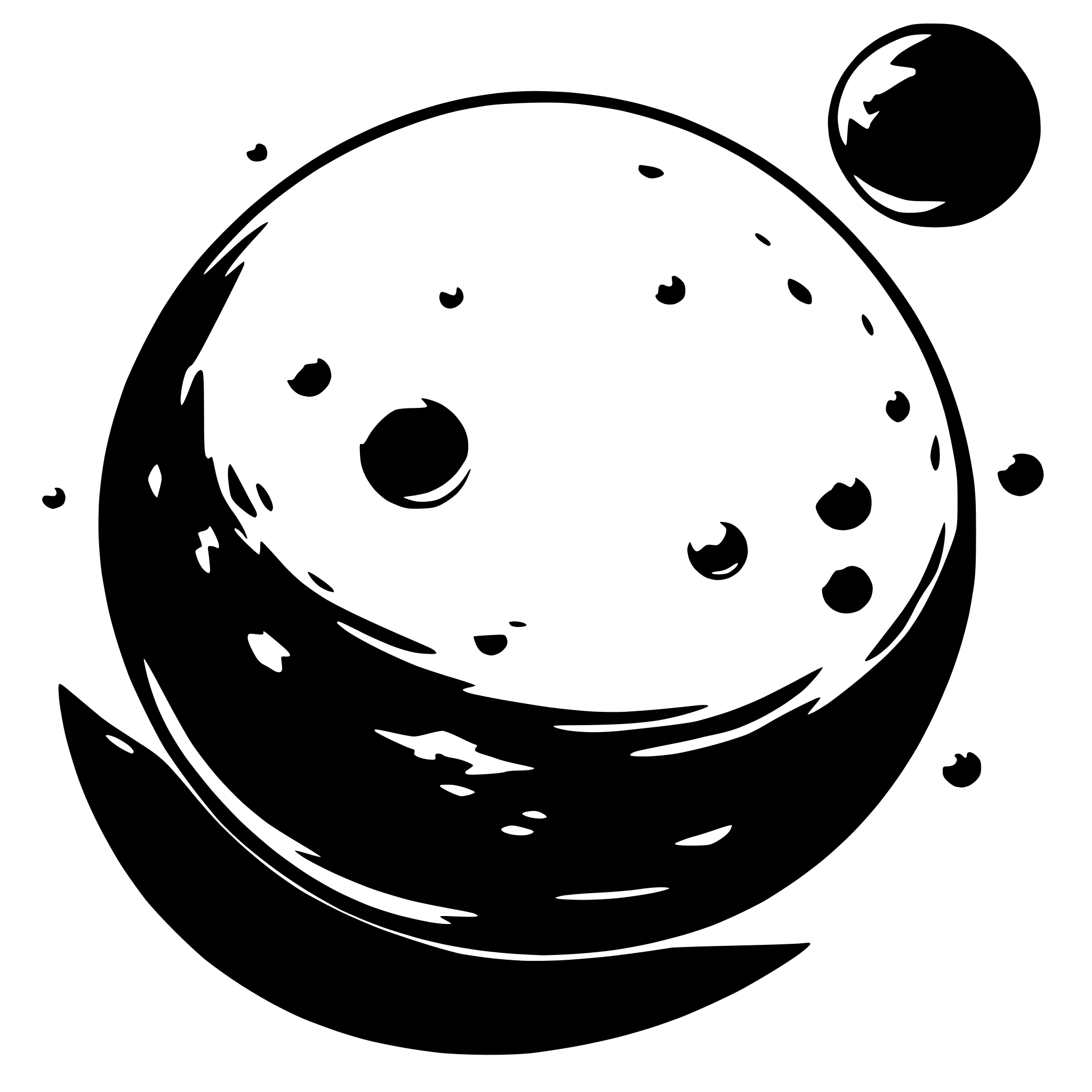 AI-generated SVG of 'Planet In space'