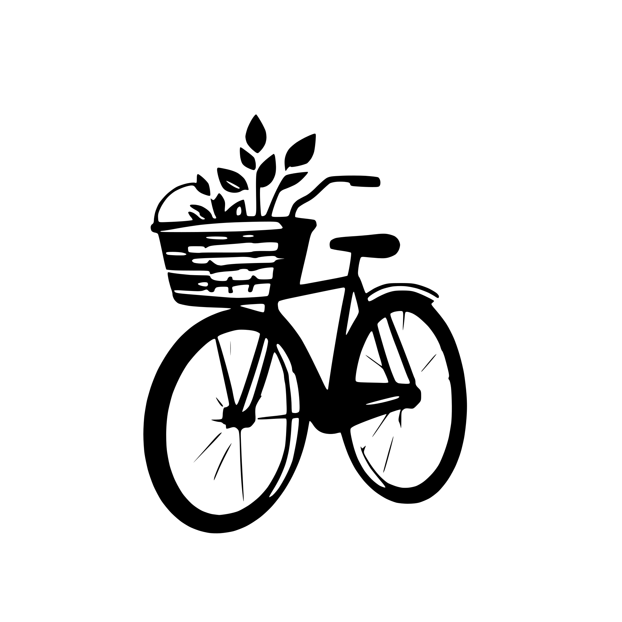 AI-generated SVG of 'vintage bicycle with basket'