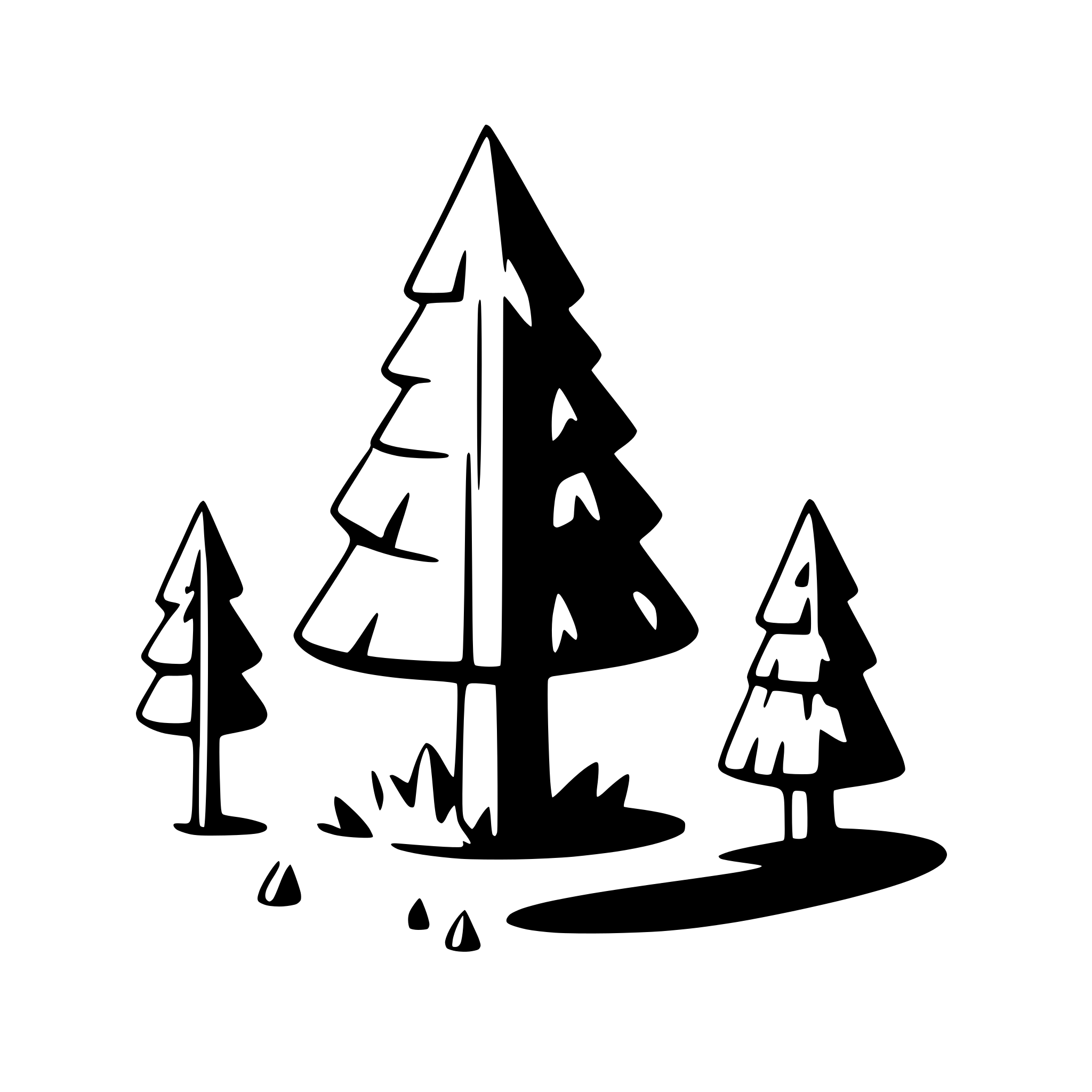 AI-generated SVG of a forest tree, pines, many needles, minimalist, cartoon