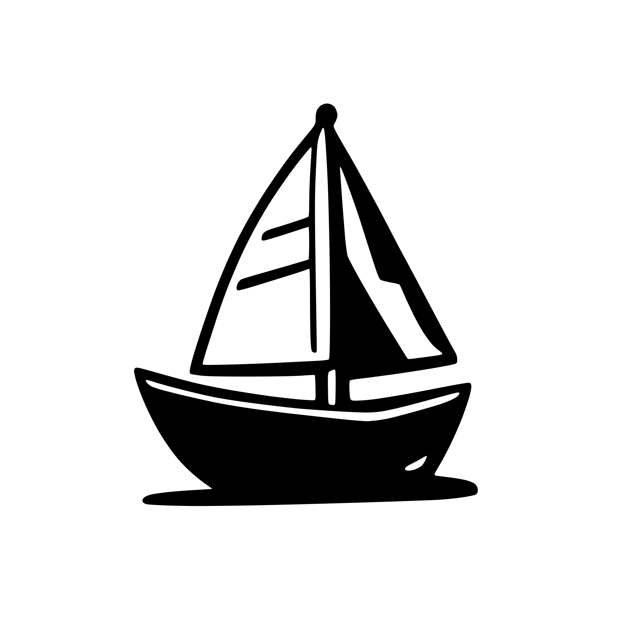 AI-generated SVG of 'simple 2d sailbot icon'