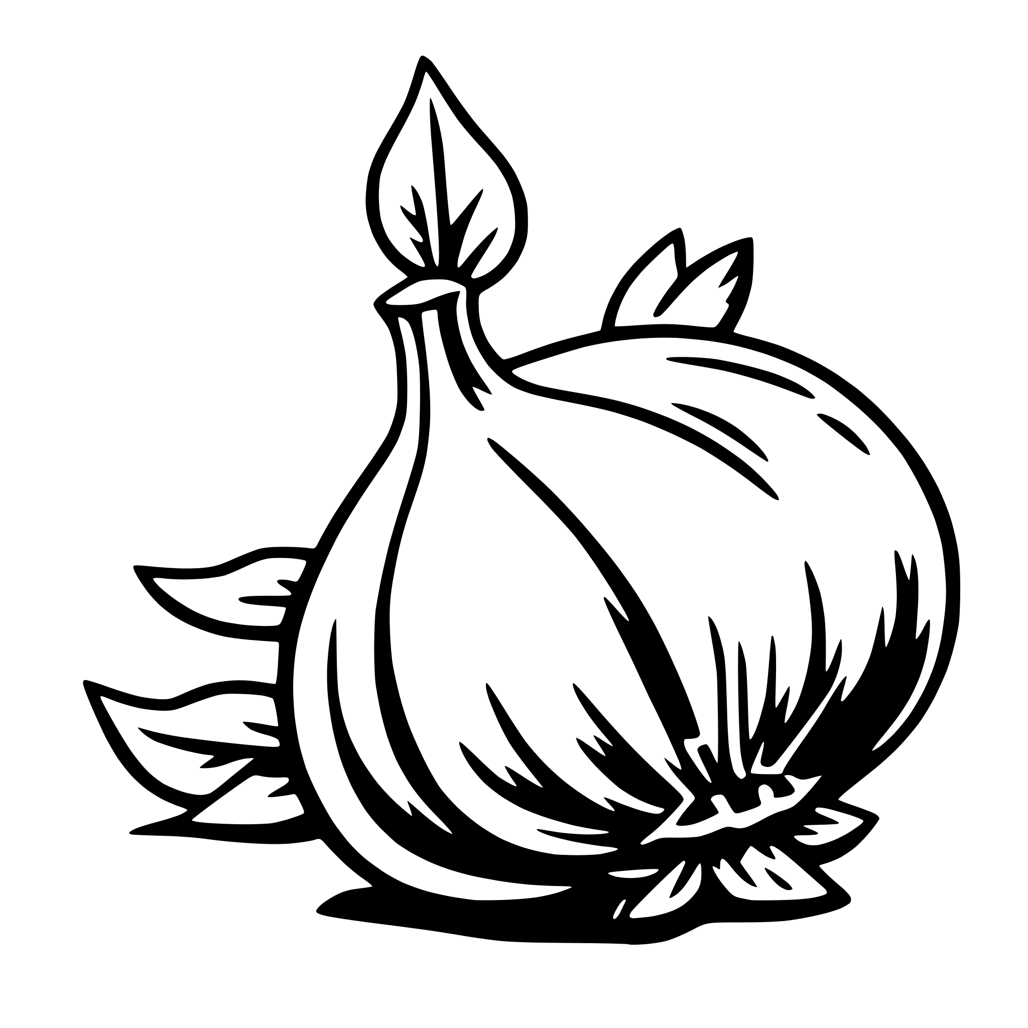 AI-generated SVG of a onion