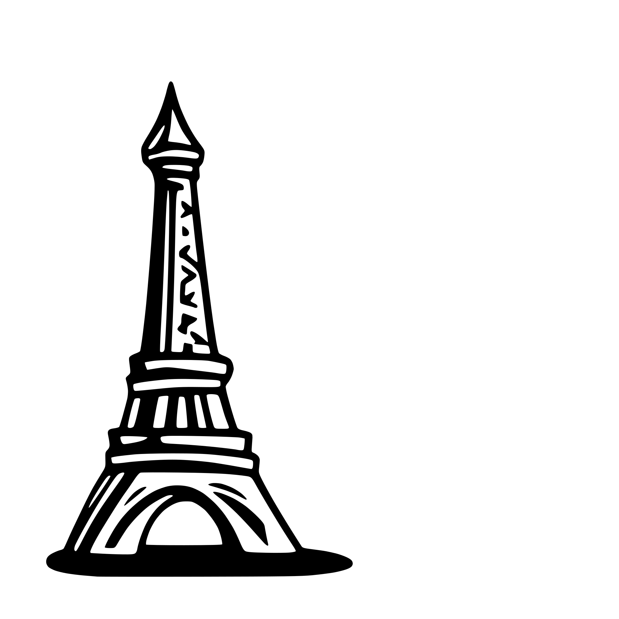 AI-generated SVG of a Simple eiffel tower doodle