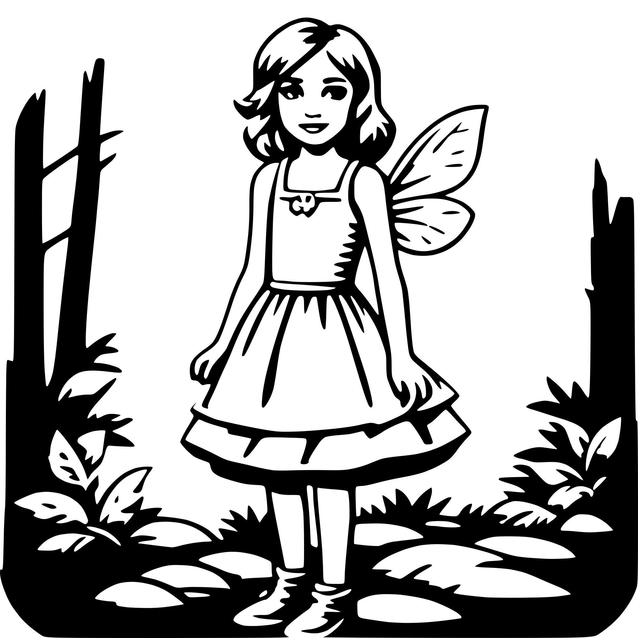 AI-generated SVG of 'woodland fairy'