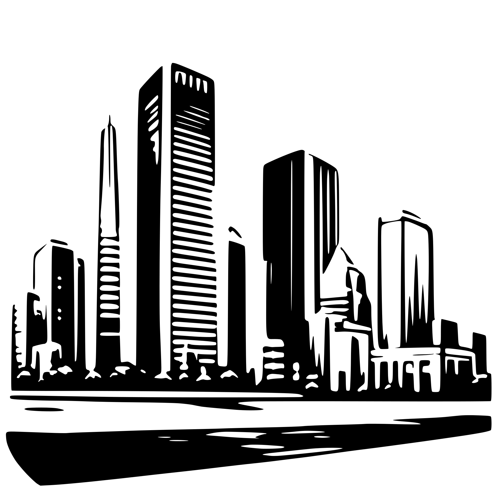 AI-generated SVG of 'low building skyline'