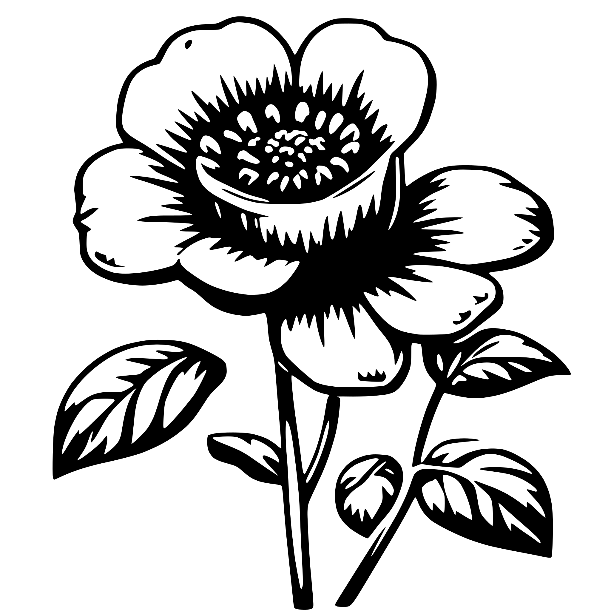 AI-generated SVG of 'flower without stem'