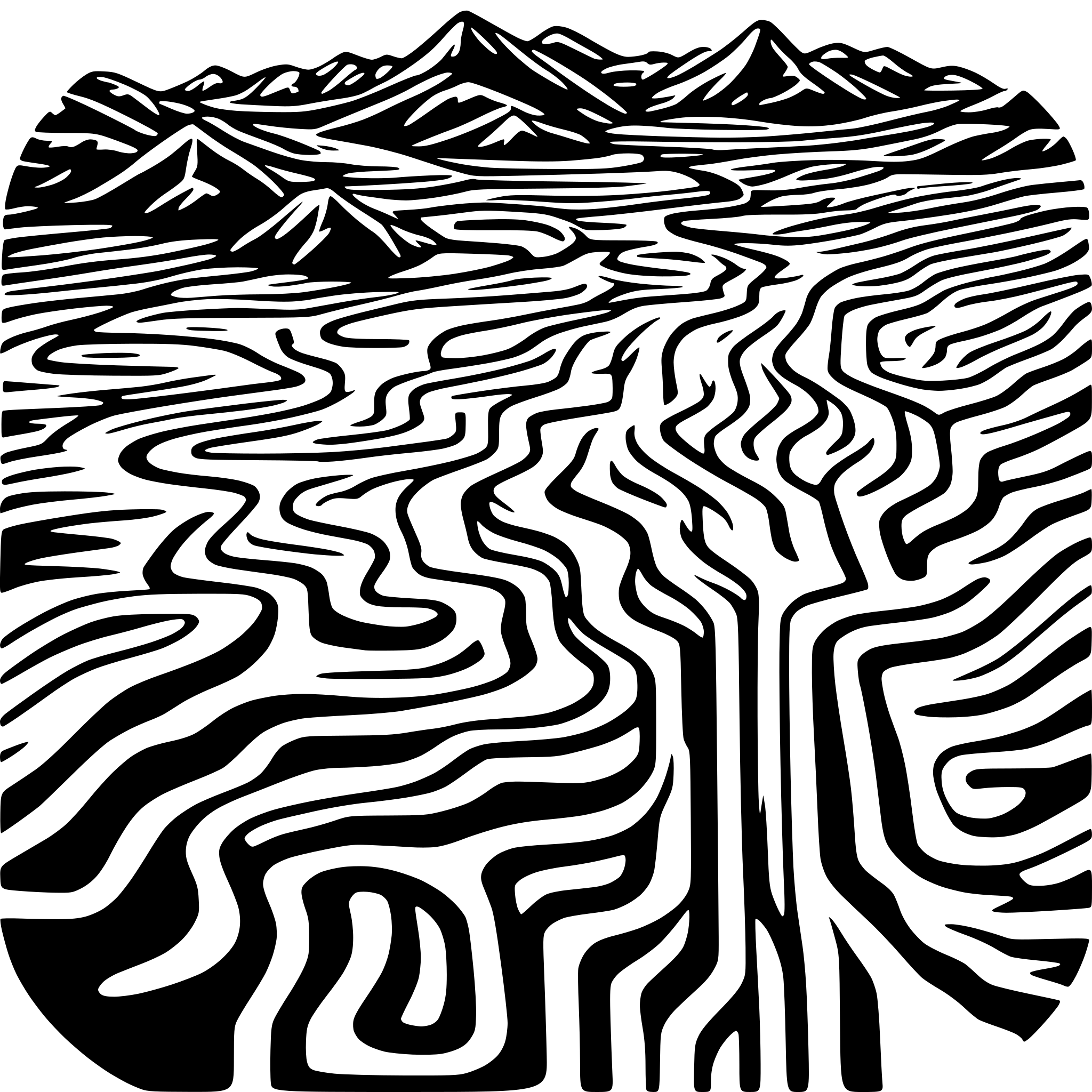AI-generated SVG of a topographic pattern