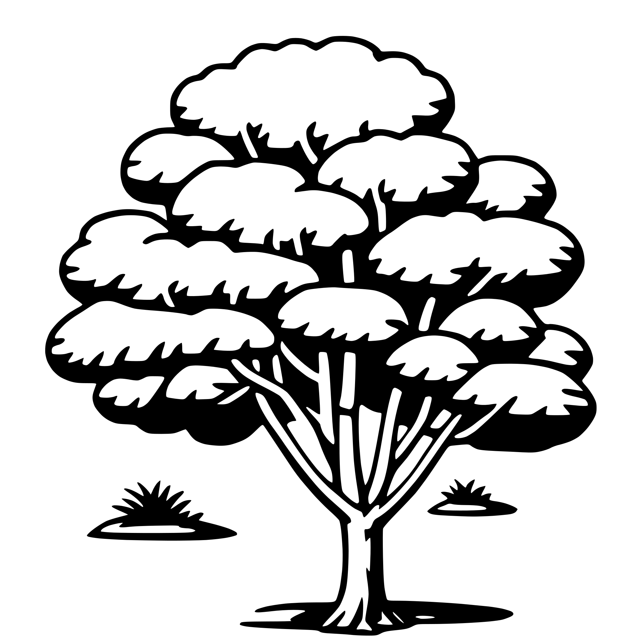 AI-generated SVG of a jacaranda tree
