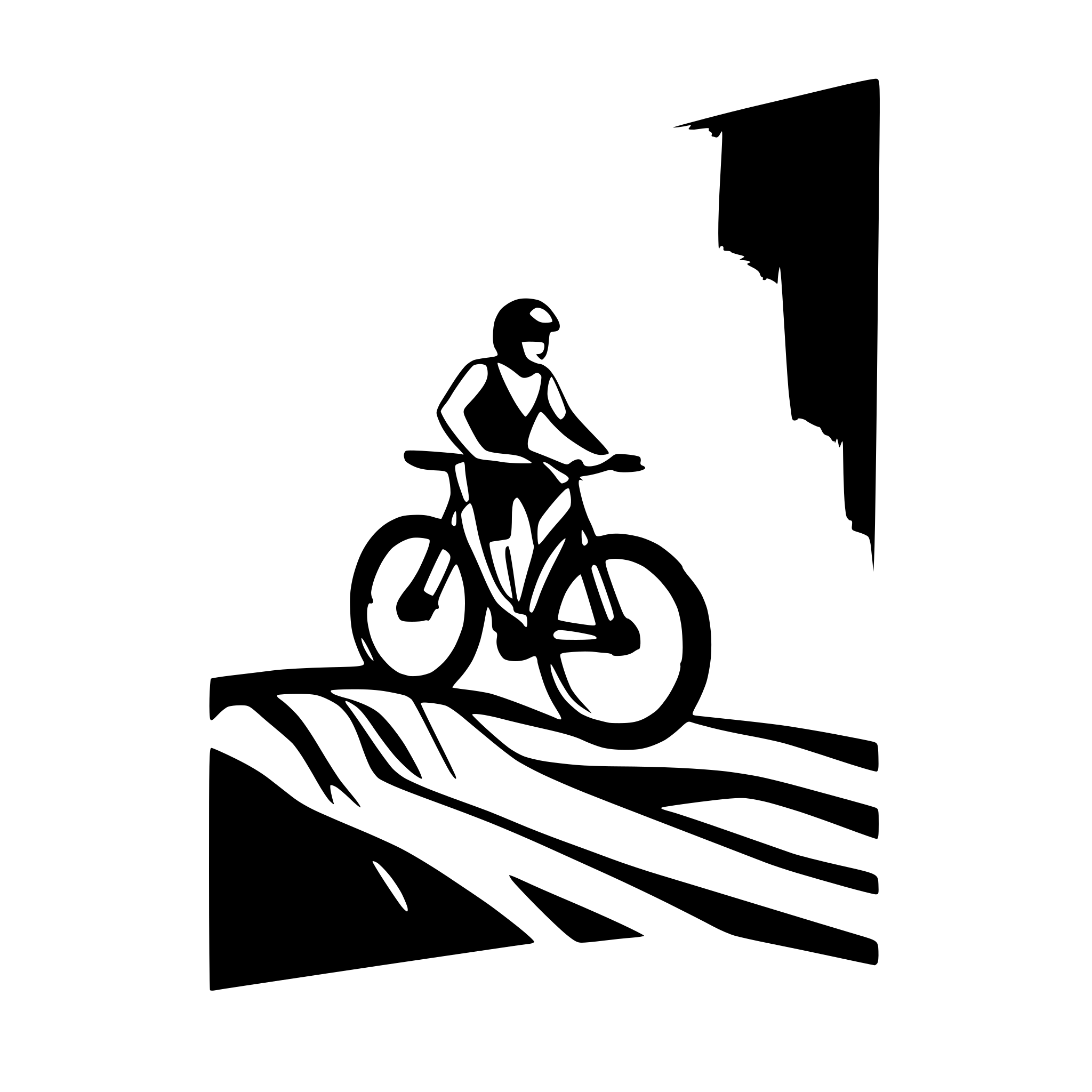 AI-generated SVG of a mountainbike breaking out of a picture frame