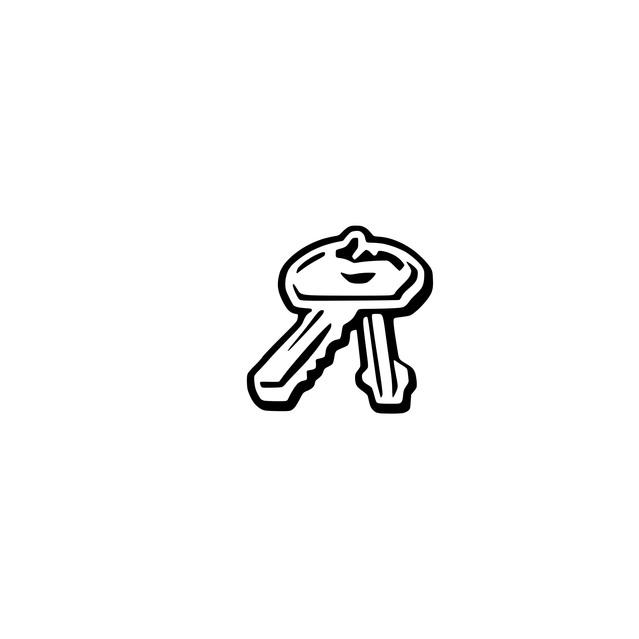 AI-generated SVG of 'key with cut'