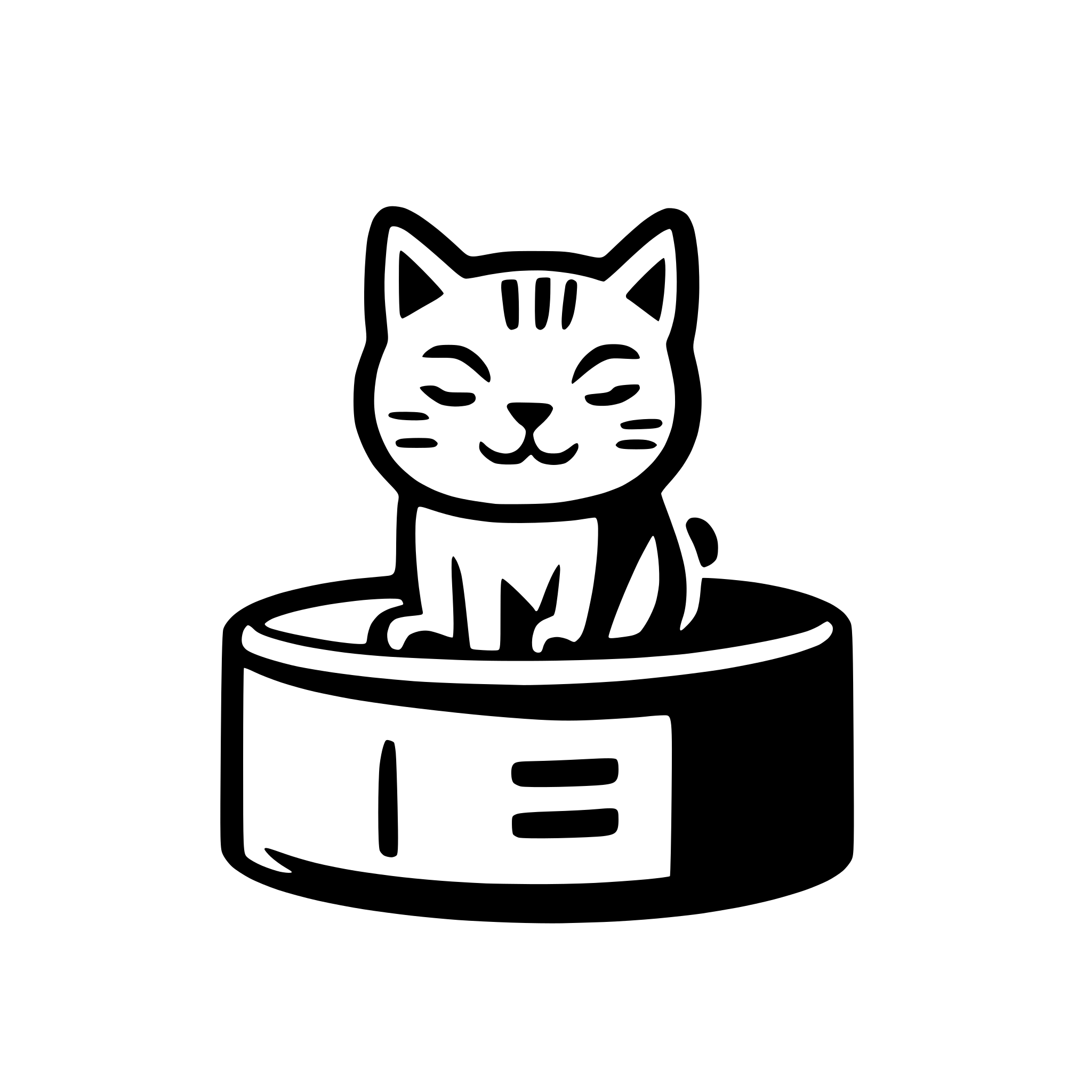 AI-generated SVG of a creative minimalistic logo cat furniture design brand logo