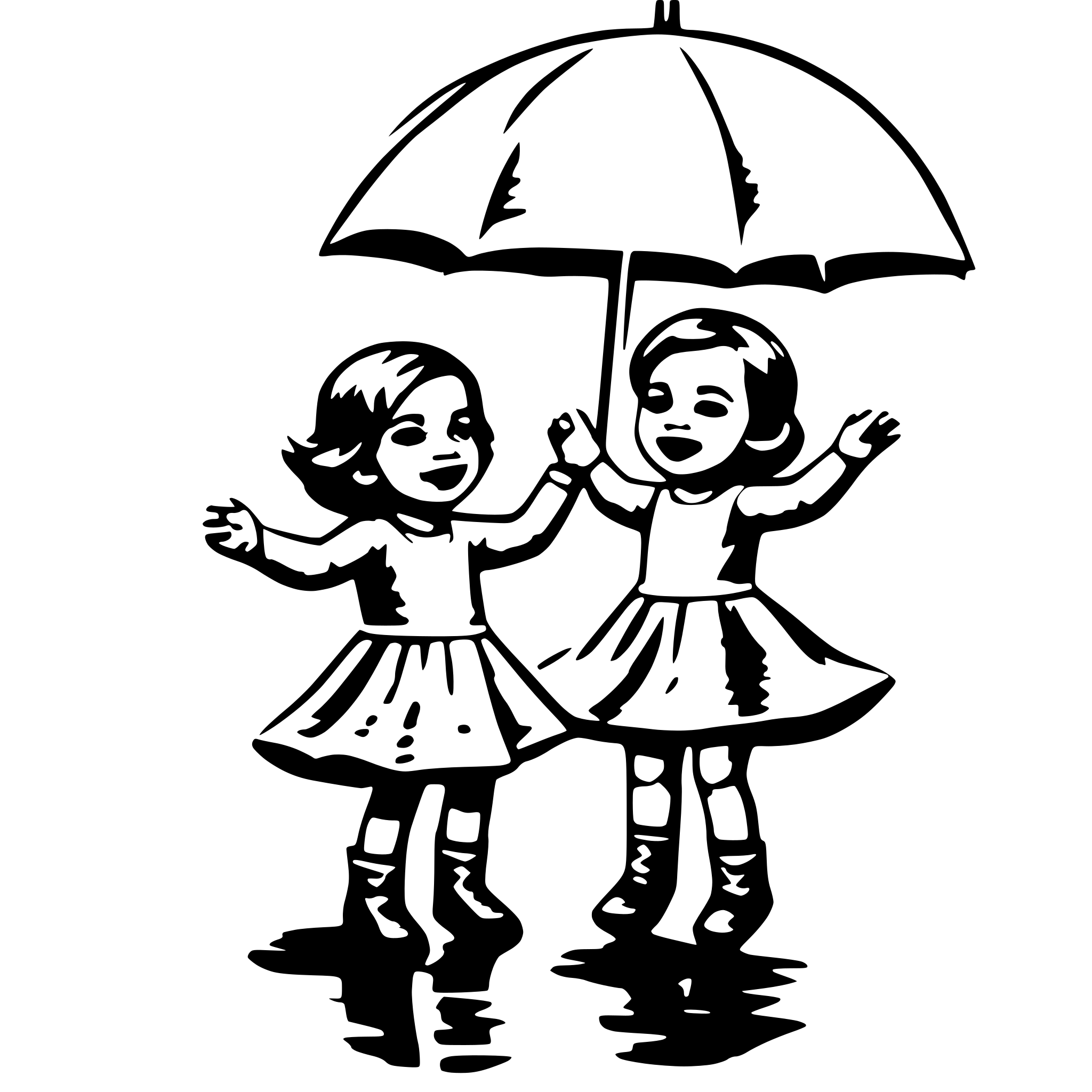 AI-generated SVG of 'babies dancing in the rain'