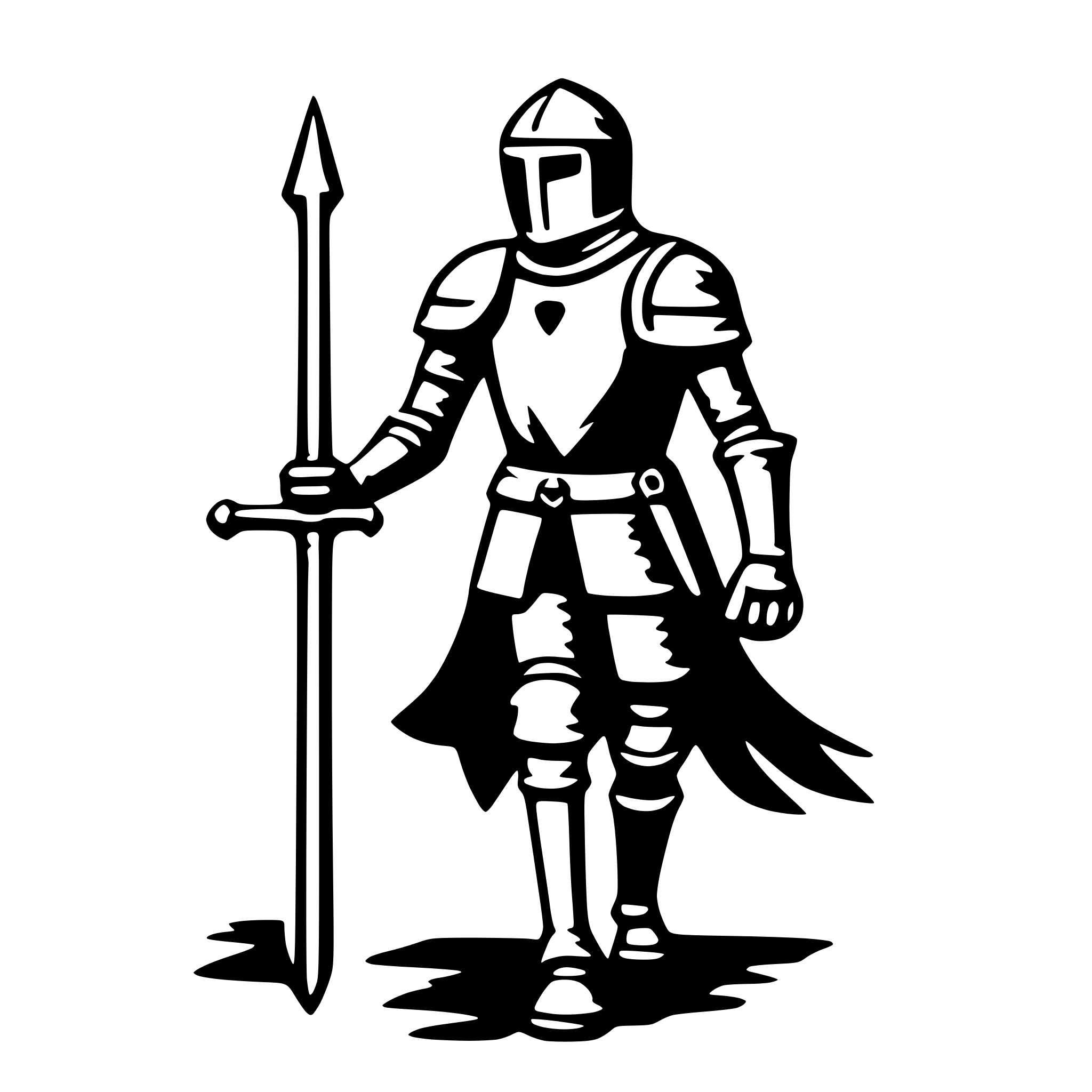AI-generated SVG of a knight