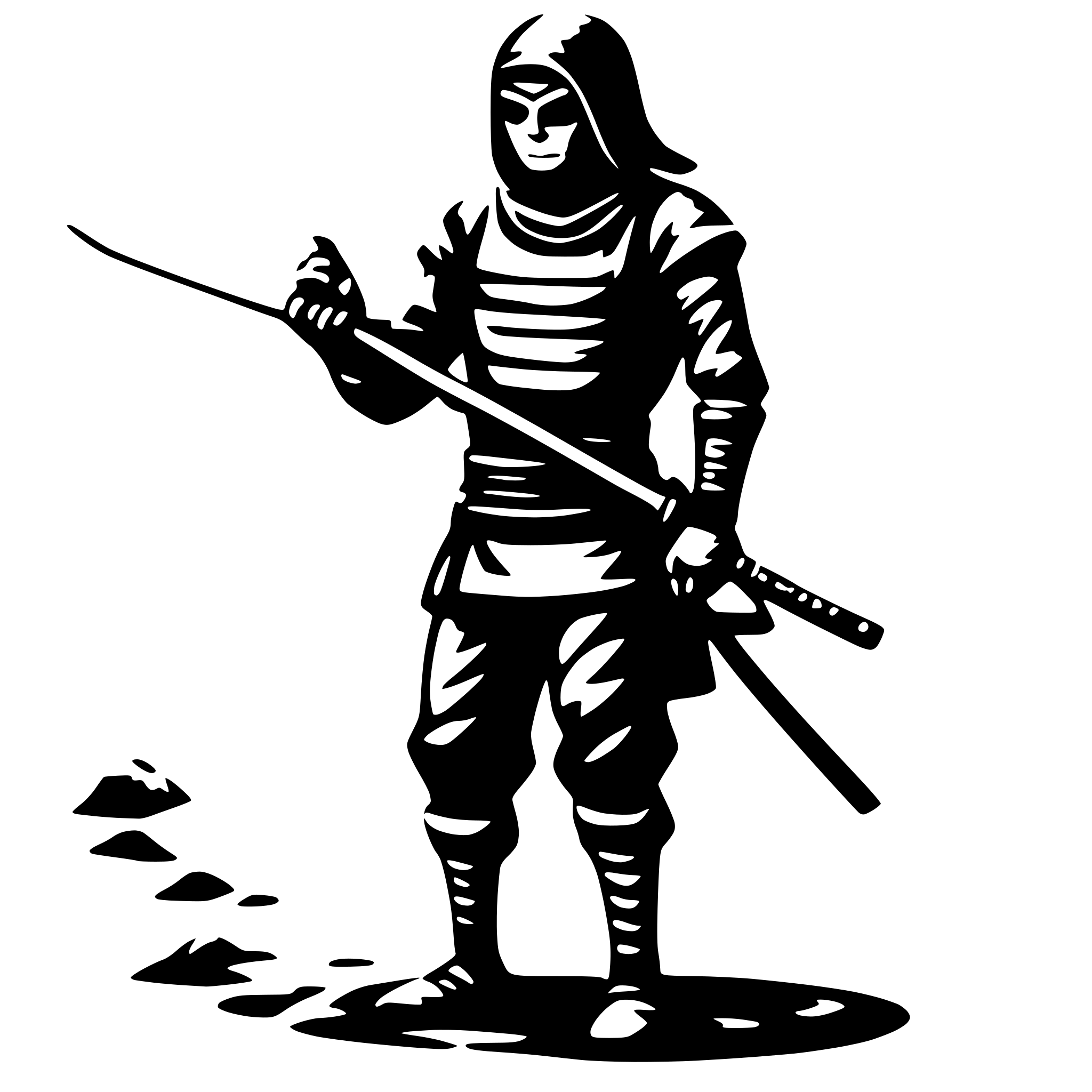 AI-generated SVG of 'Old ninja'