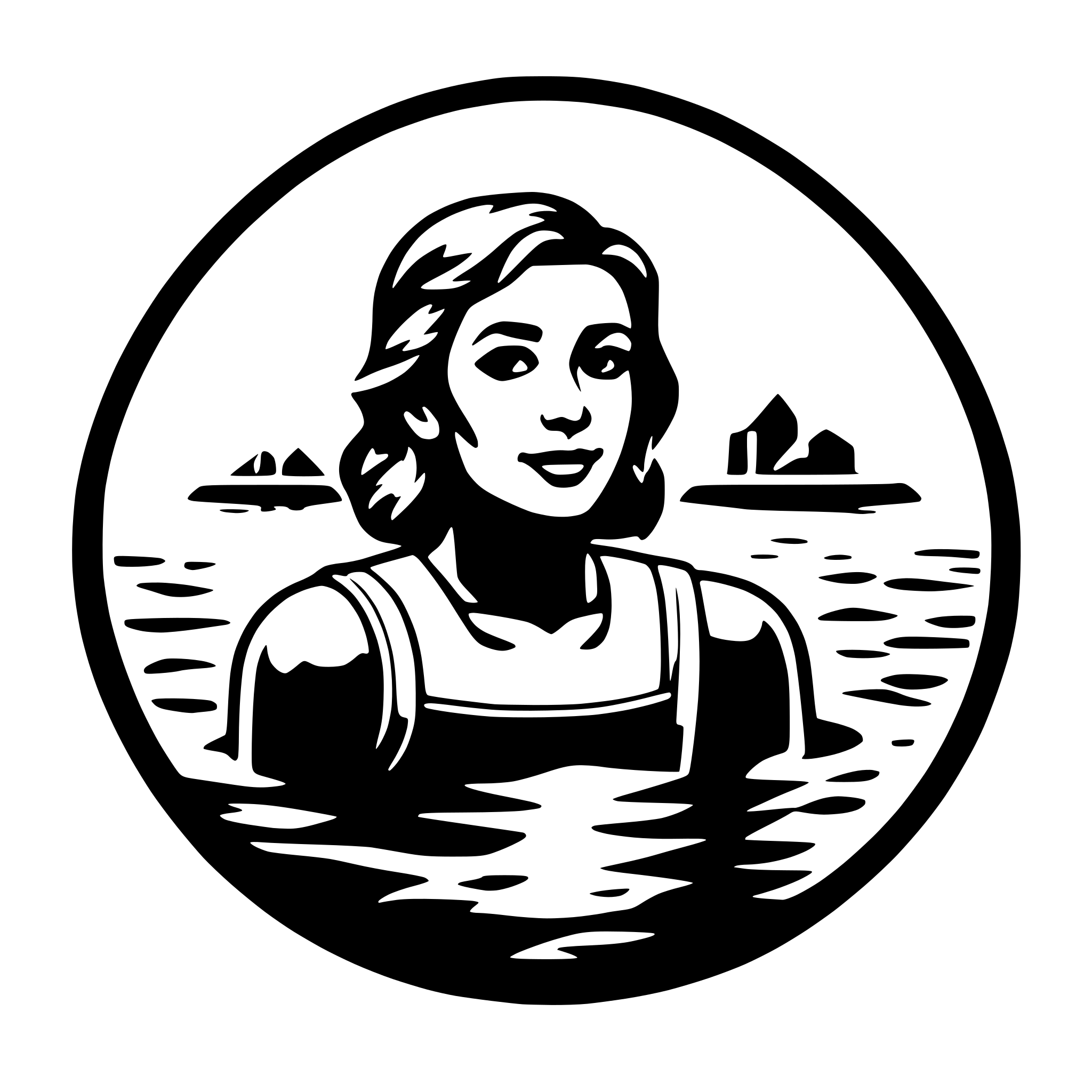 AI-generated SVG of 'swim instructor badge'