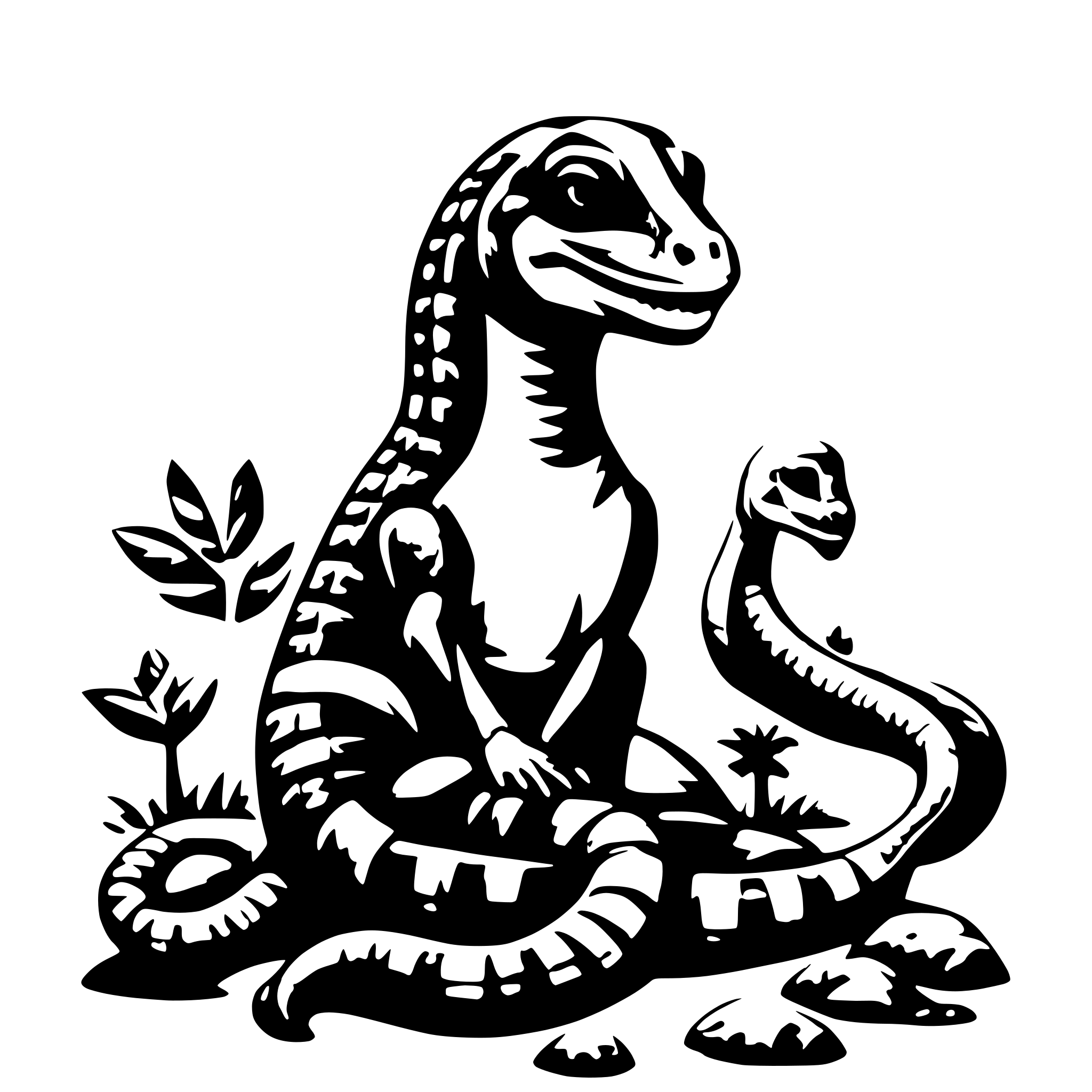 AI-generated SVG of 'group of different animals and reptiles'