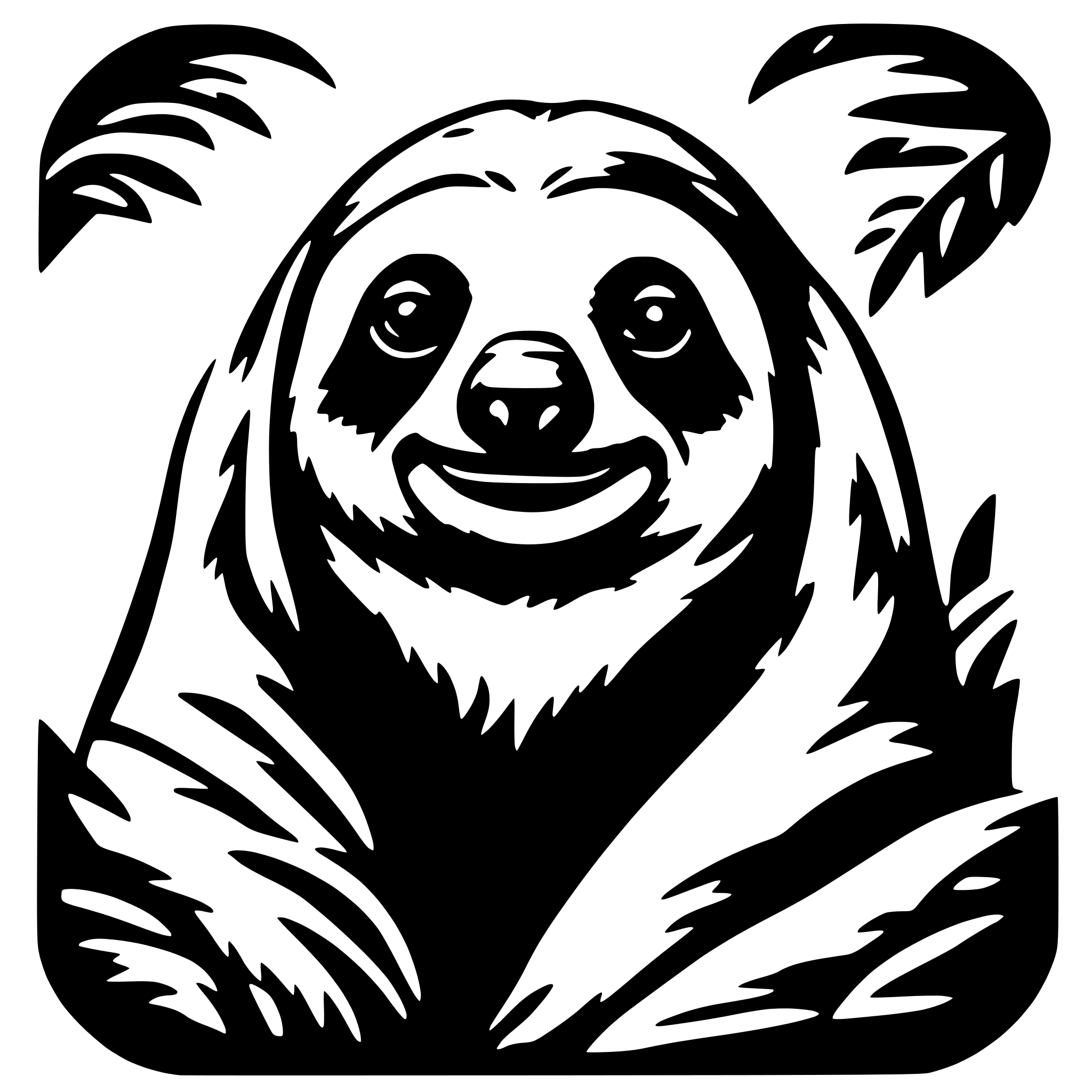 AI-generated SVG of a Sloth