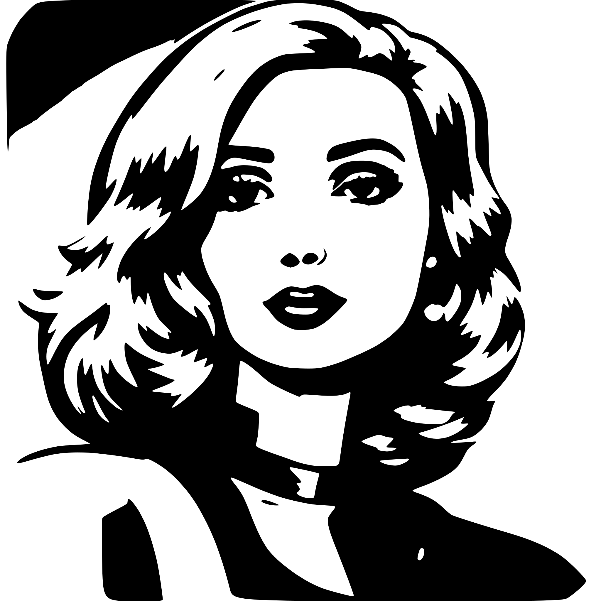 AI-generated SVG of a pop art woman
