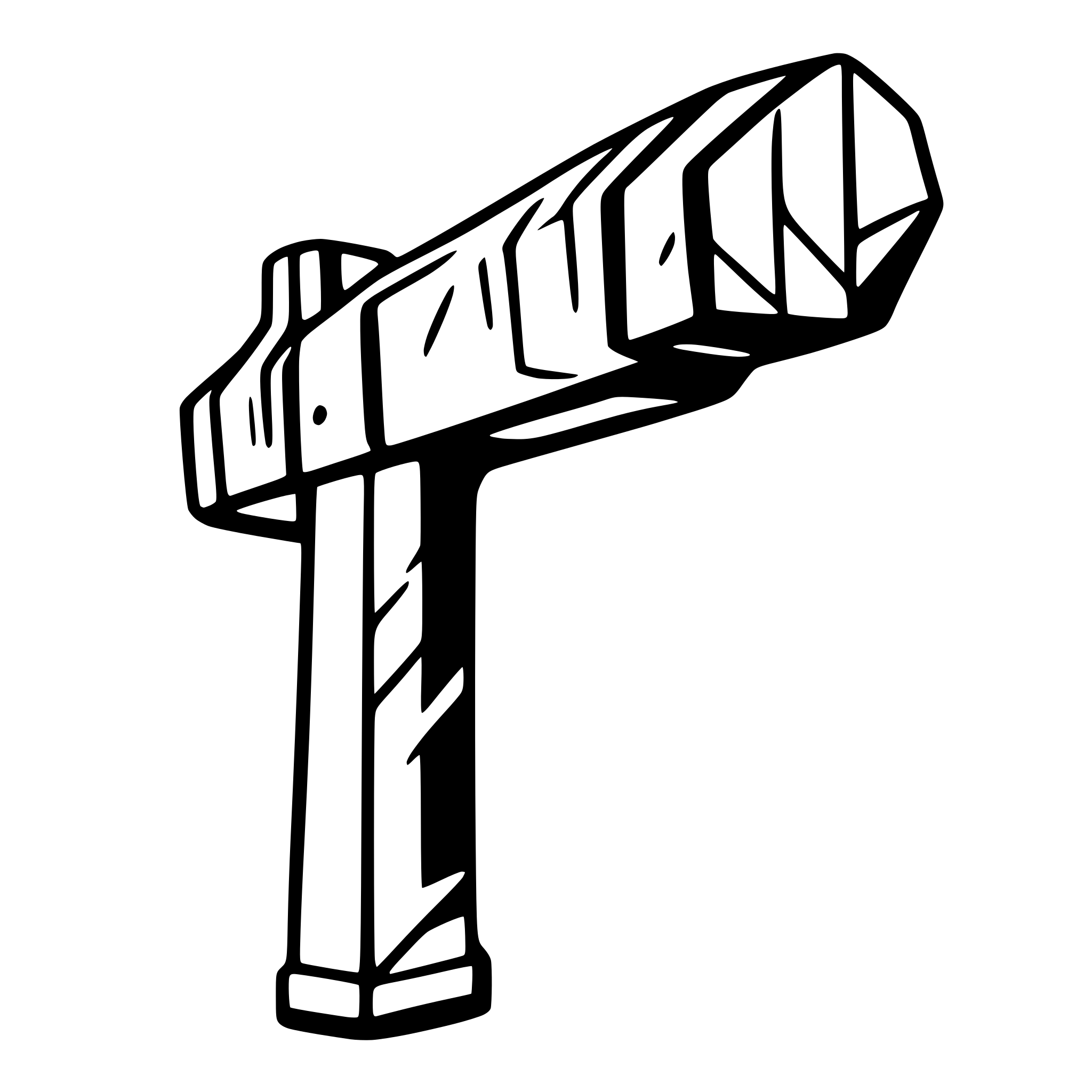 AI-generated SVG of 'a sledgehammer for war no background or shadows or other objects side view'