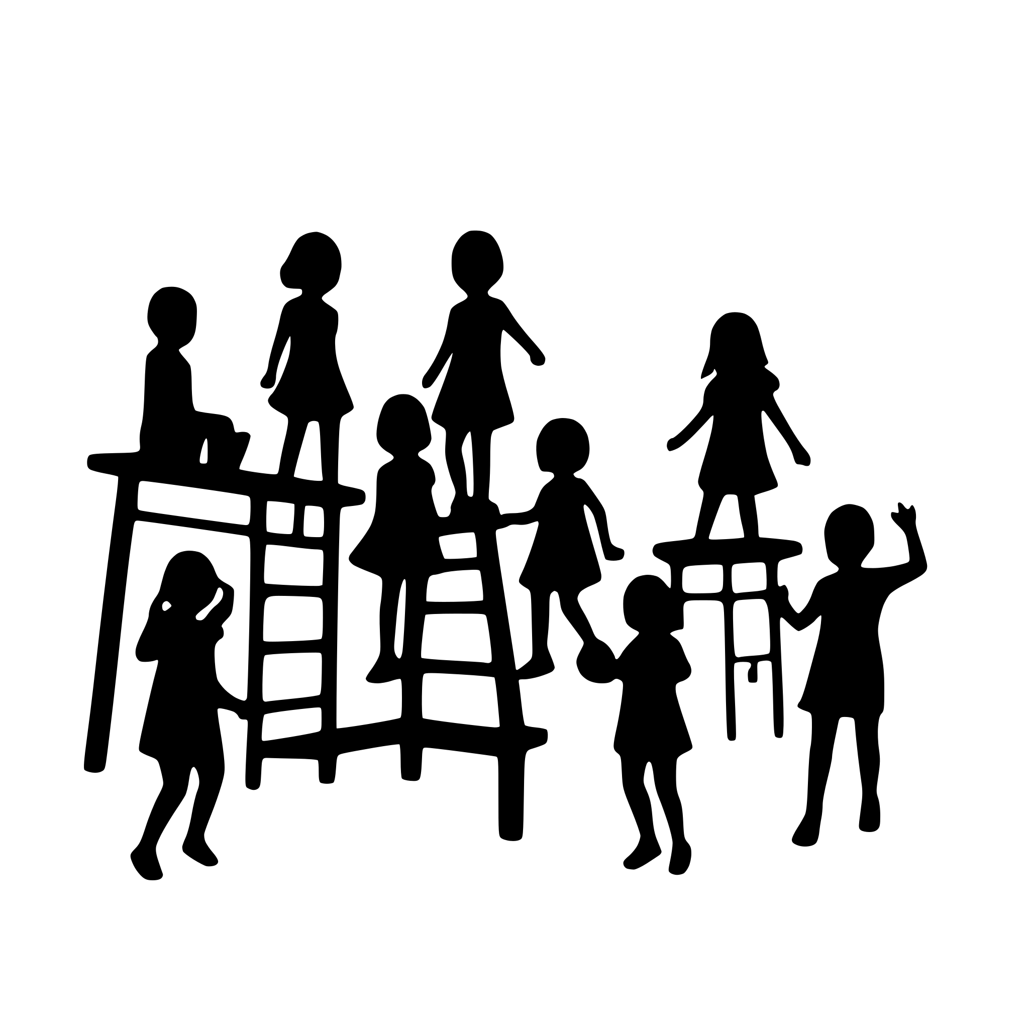 AI-generated SVG of a 10 children playing on a playground