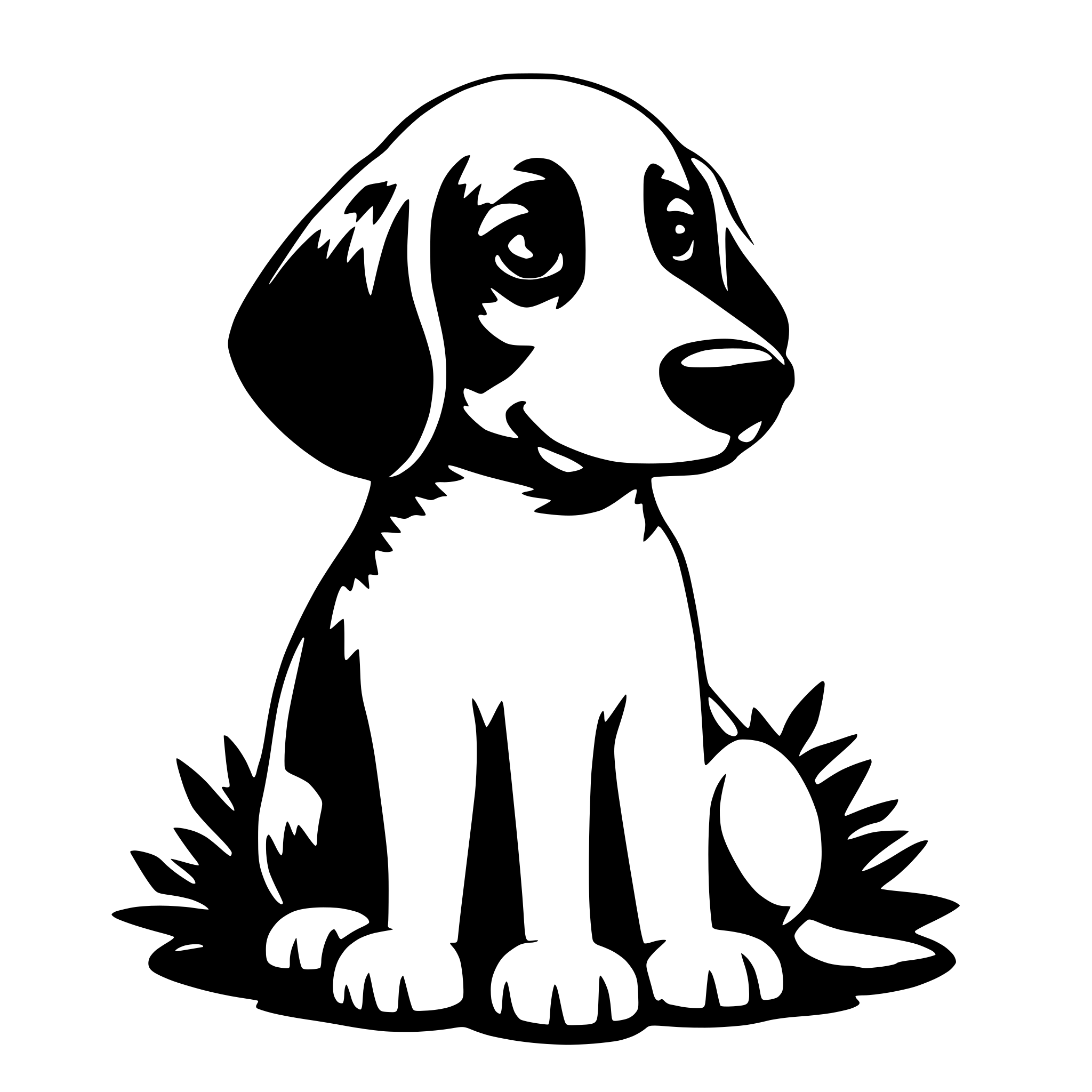 AI-generated SVG of 'a cute dog'