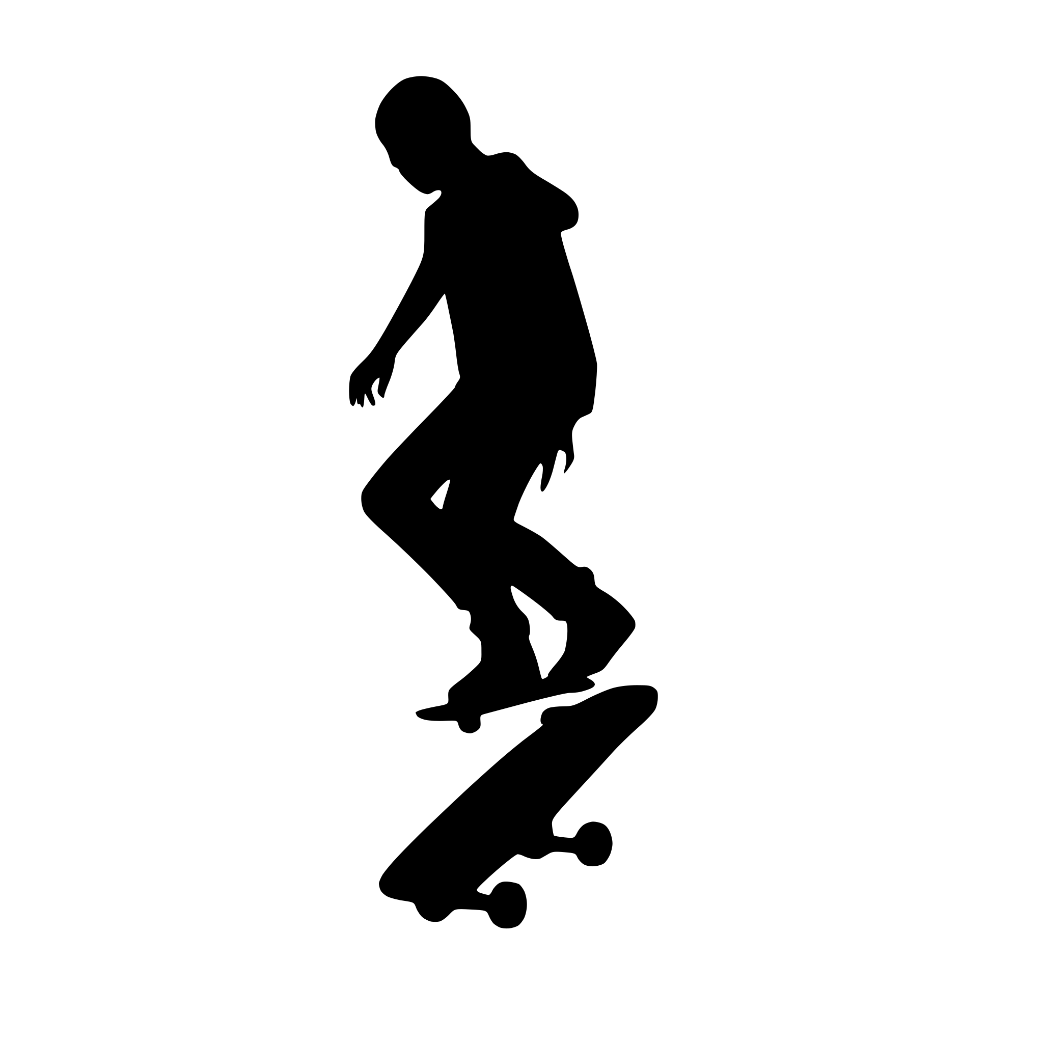AI-generated SVG of 'skateboarder performing a trick'