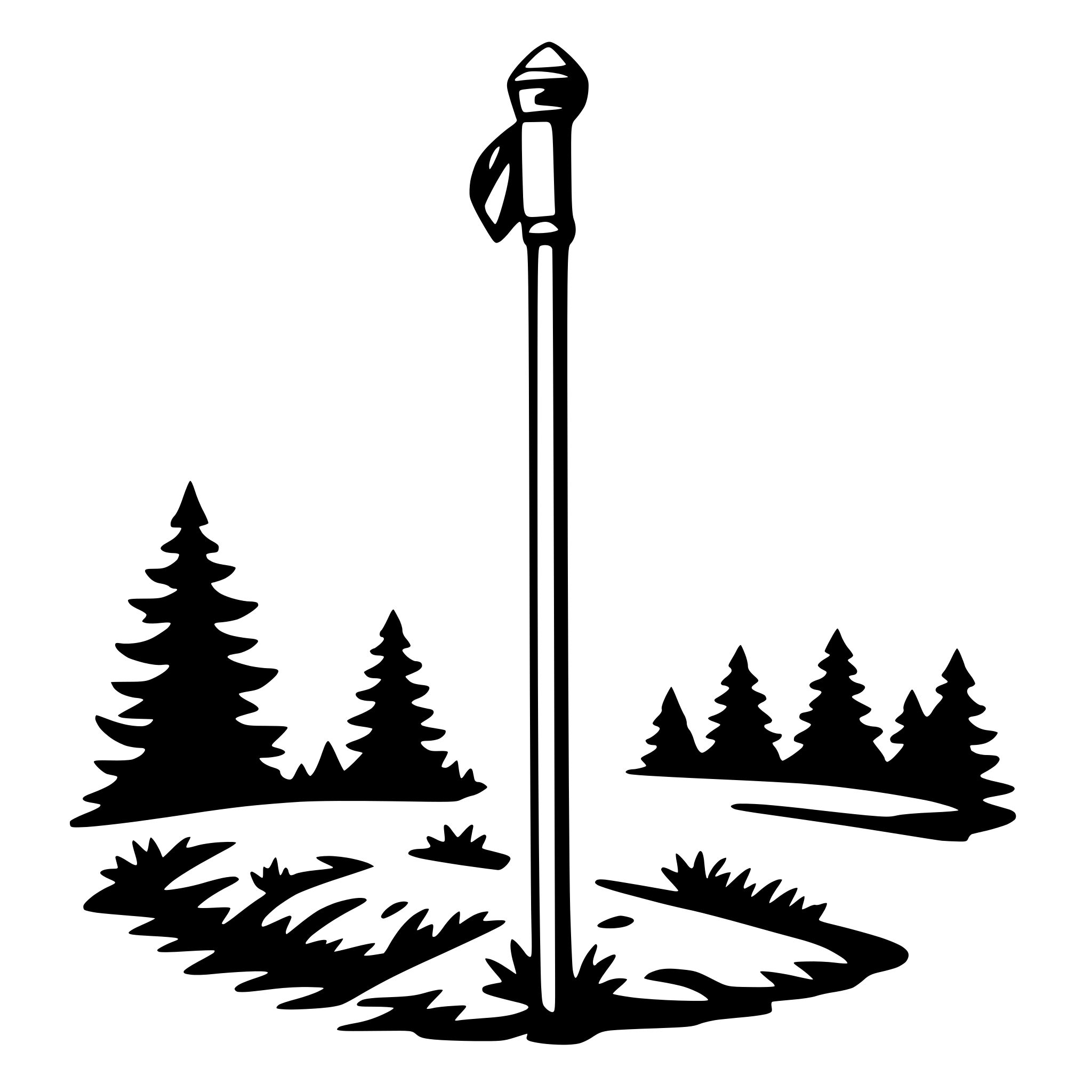 AI-generated SVG of a hiking stick