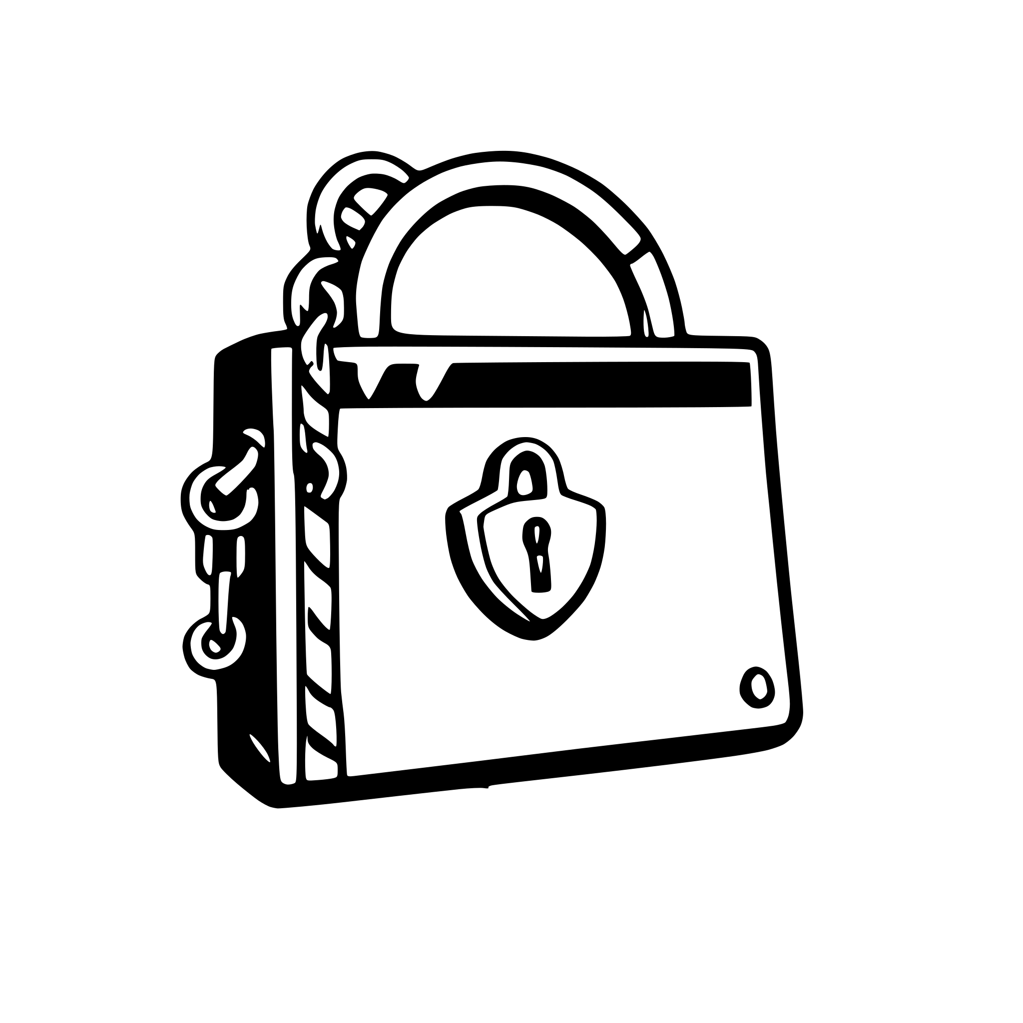 AI-generated SVG of 'folder in chain with lock'
