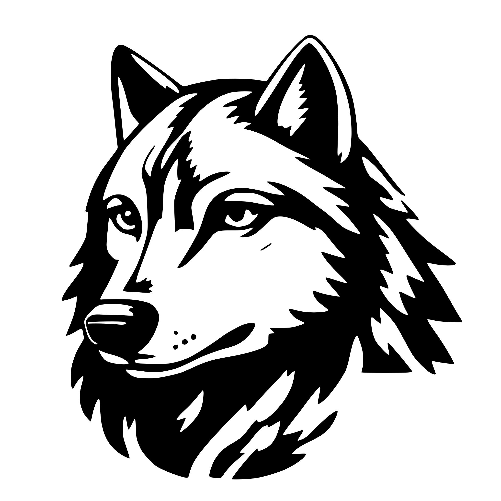 AI-generated SVG of a wolf