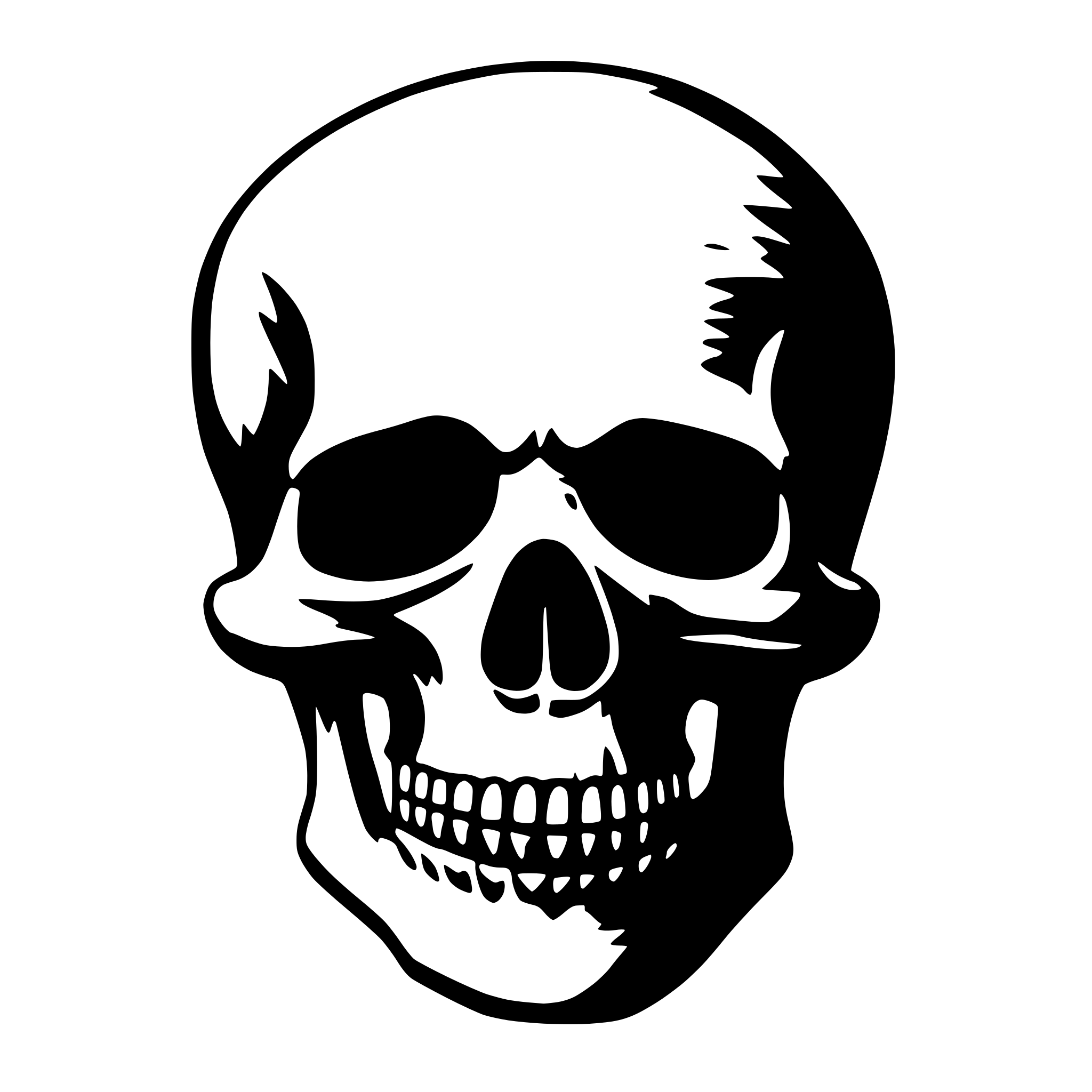 AI-generated SVG of a Digital glitch skull