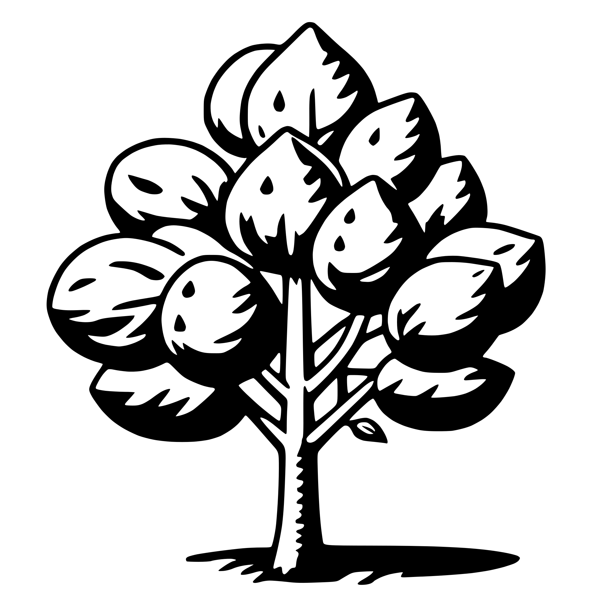 AI-generated SVG of 'pear tree'