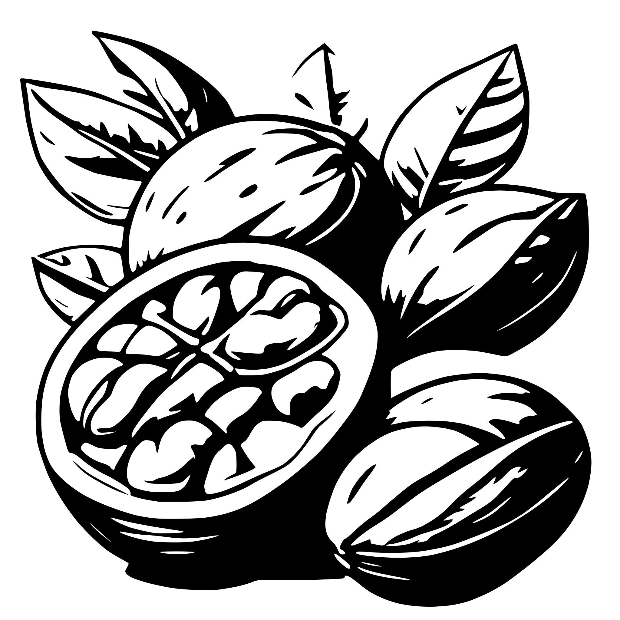 AI-generated SVG of a walnut