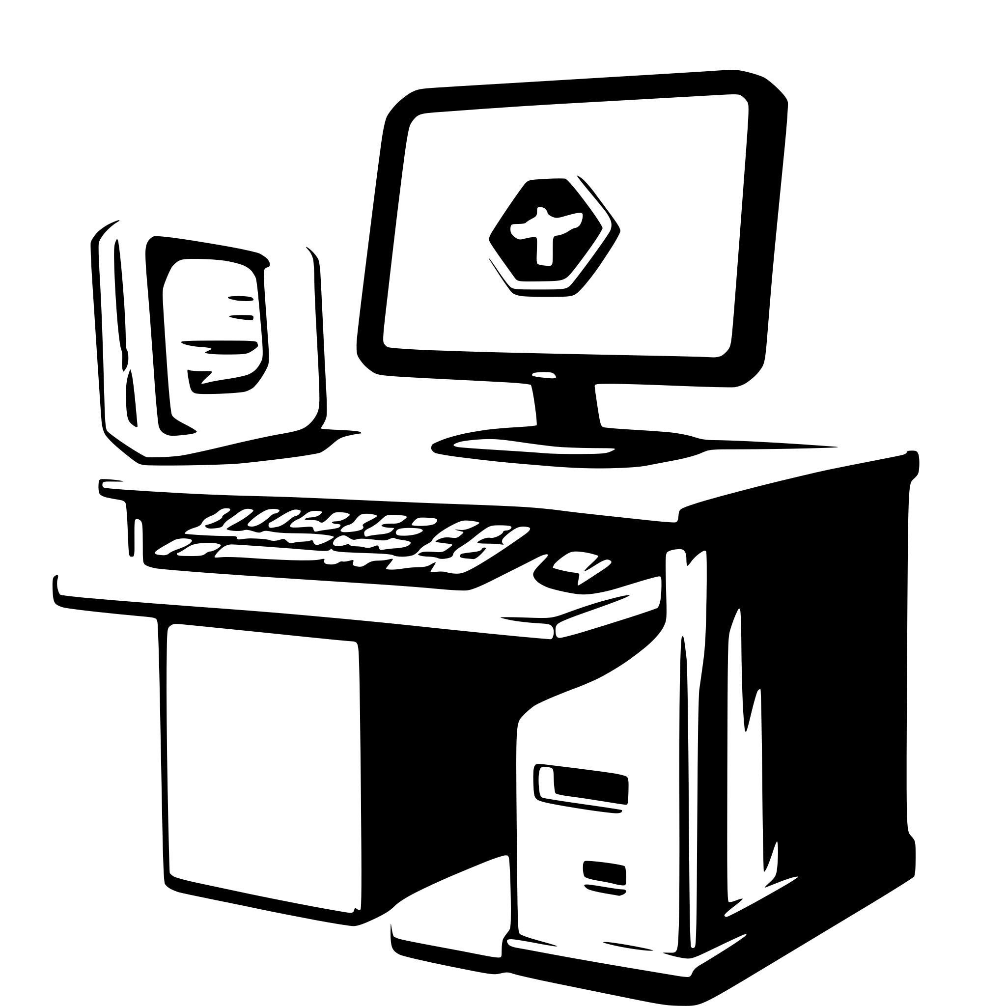 AI-generated SVG of 'computer with ubregistered'