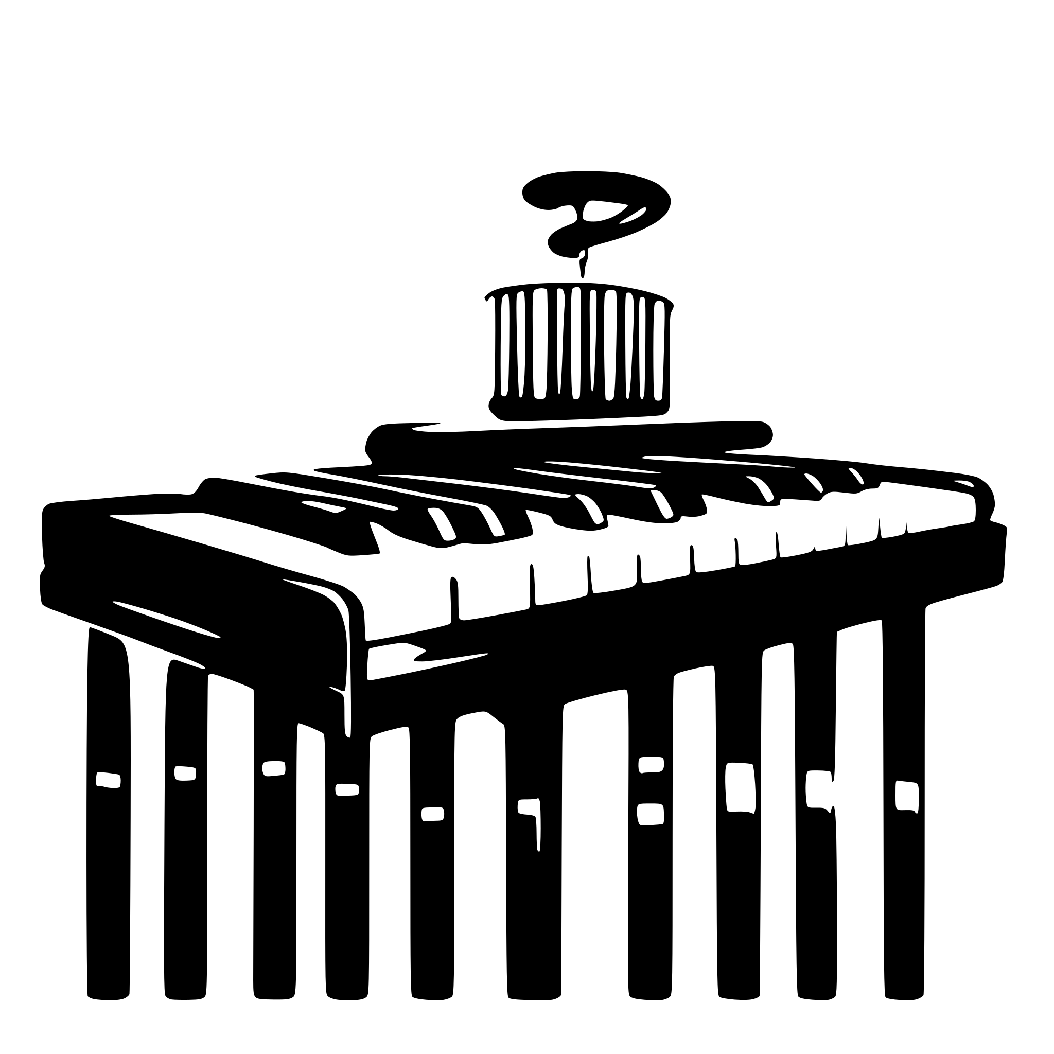 AI-generated SVG of a piano keyboard mit 88 Tasten