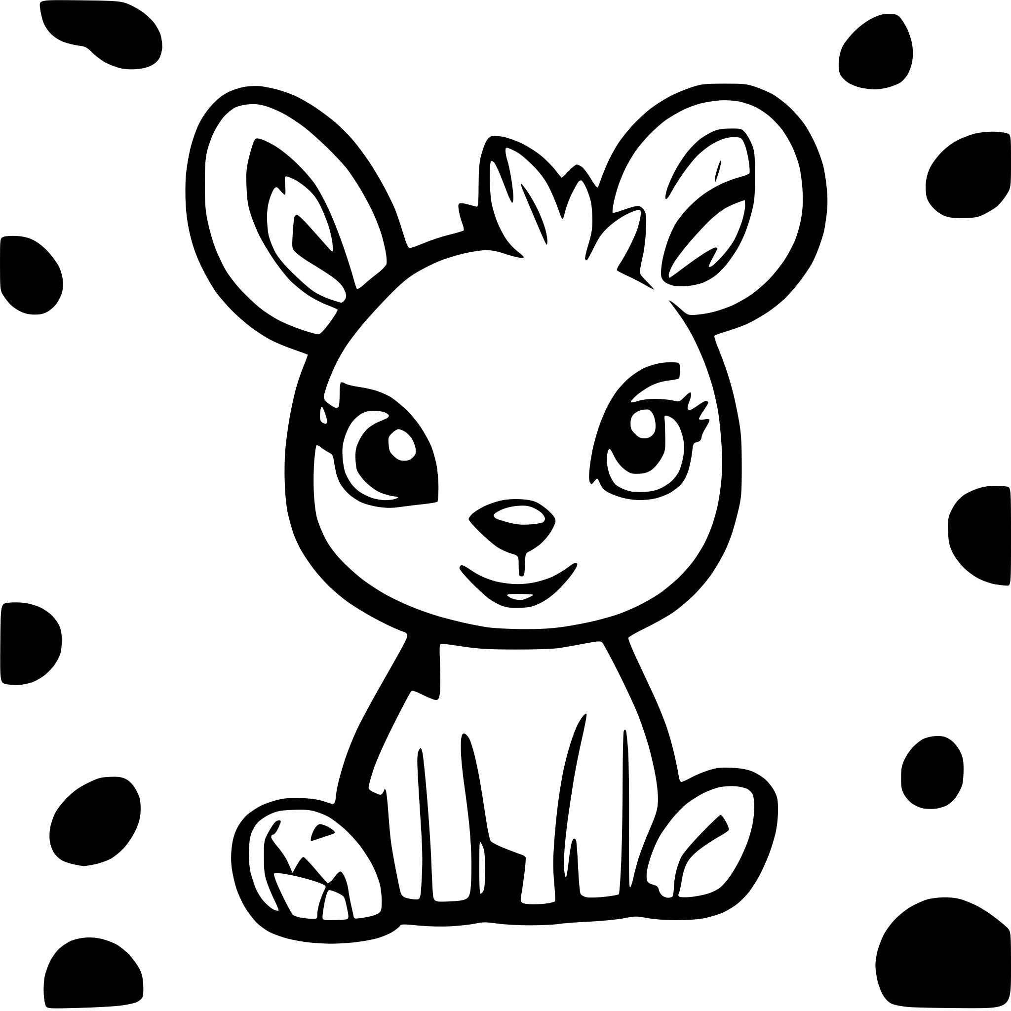AI-generated SVG of a animal for coloring book