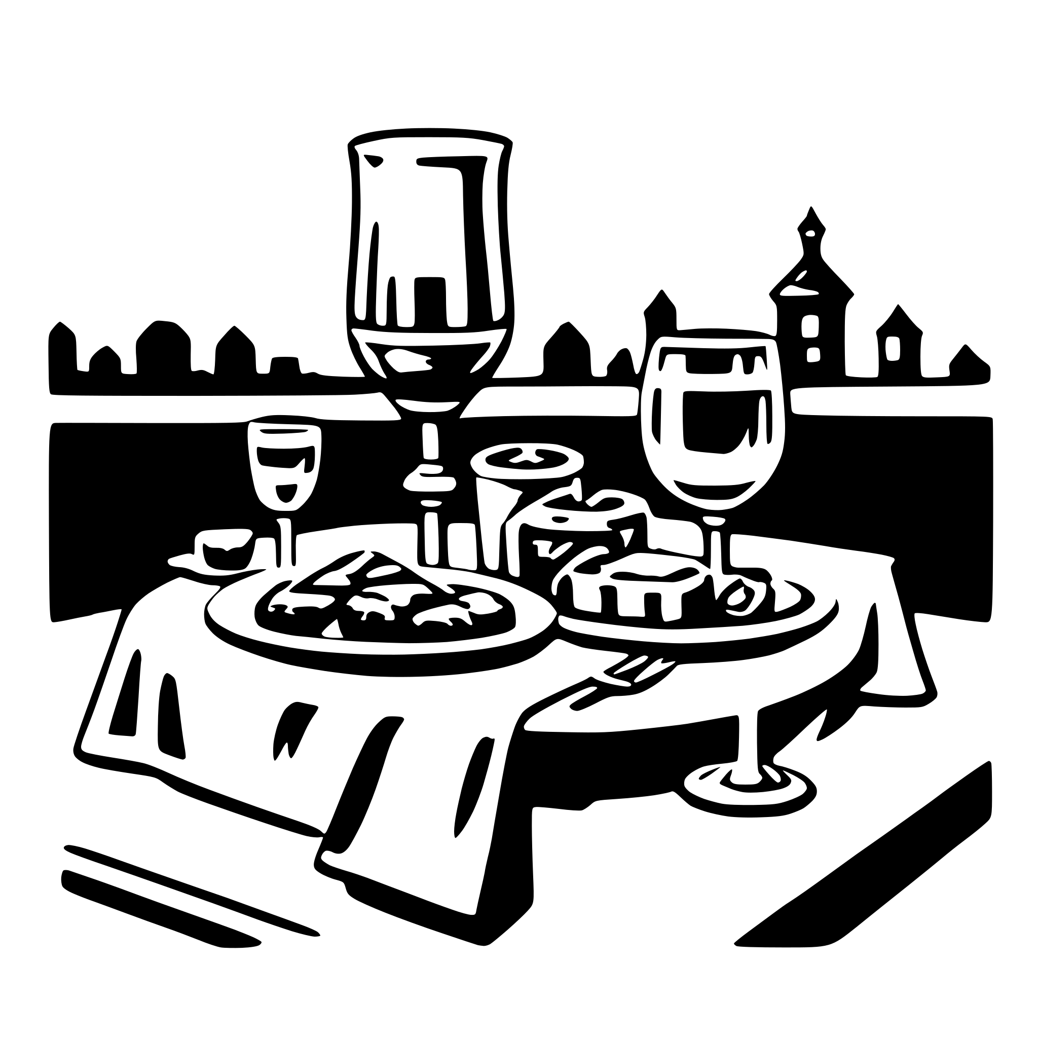 AI-generated SVG of a romantic dinner