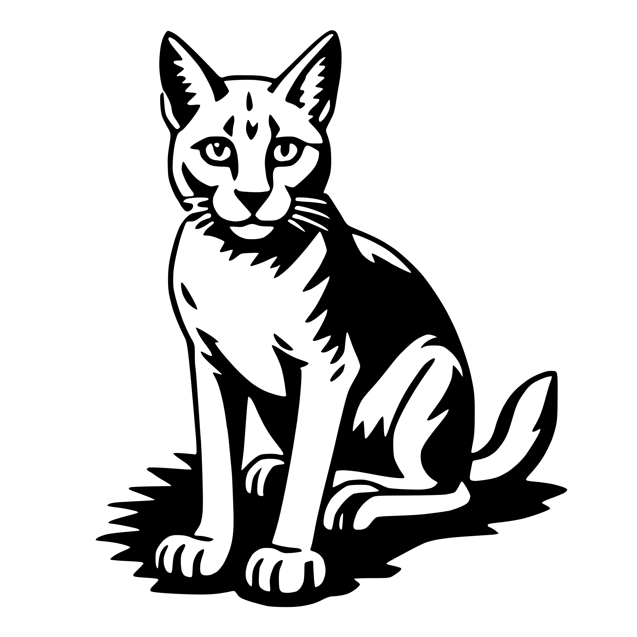 AI-generated SVG of a caracal