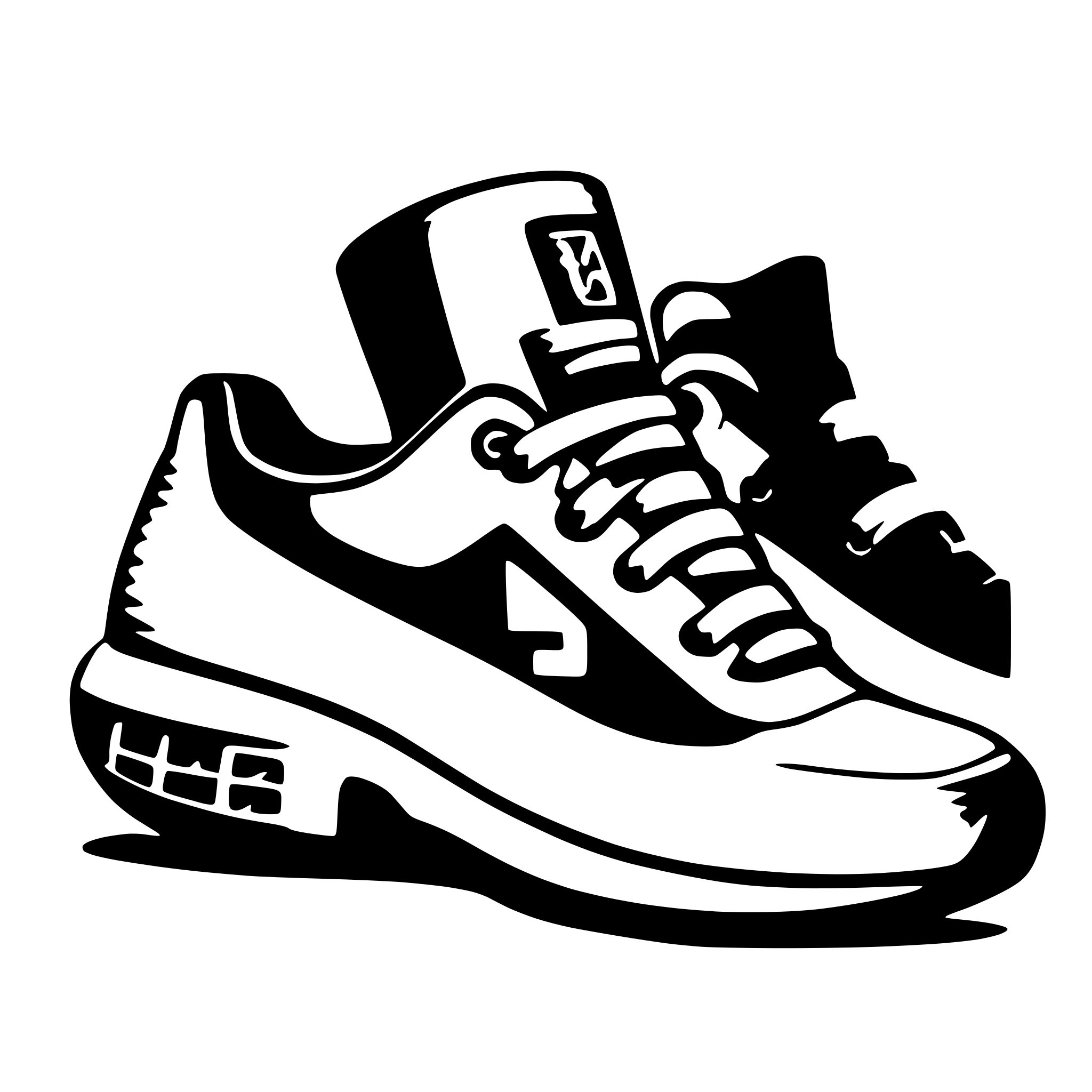 AI-generated SVG of a sport shoe brandind